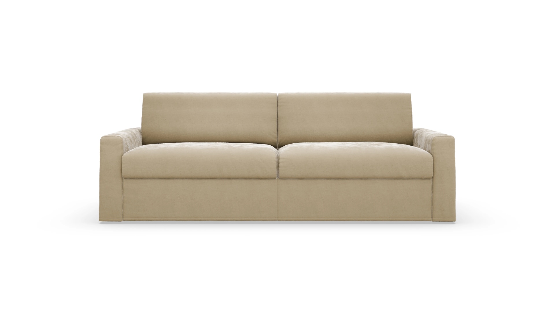 Schlafsofa Vinanti in Stoff Ansicht des Produktes Vinanti 3-Sitzer in Samt weiß