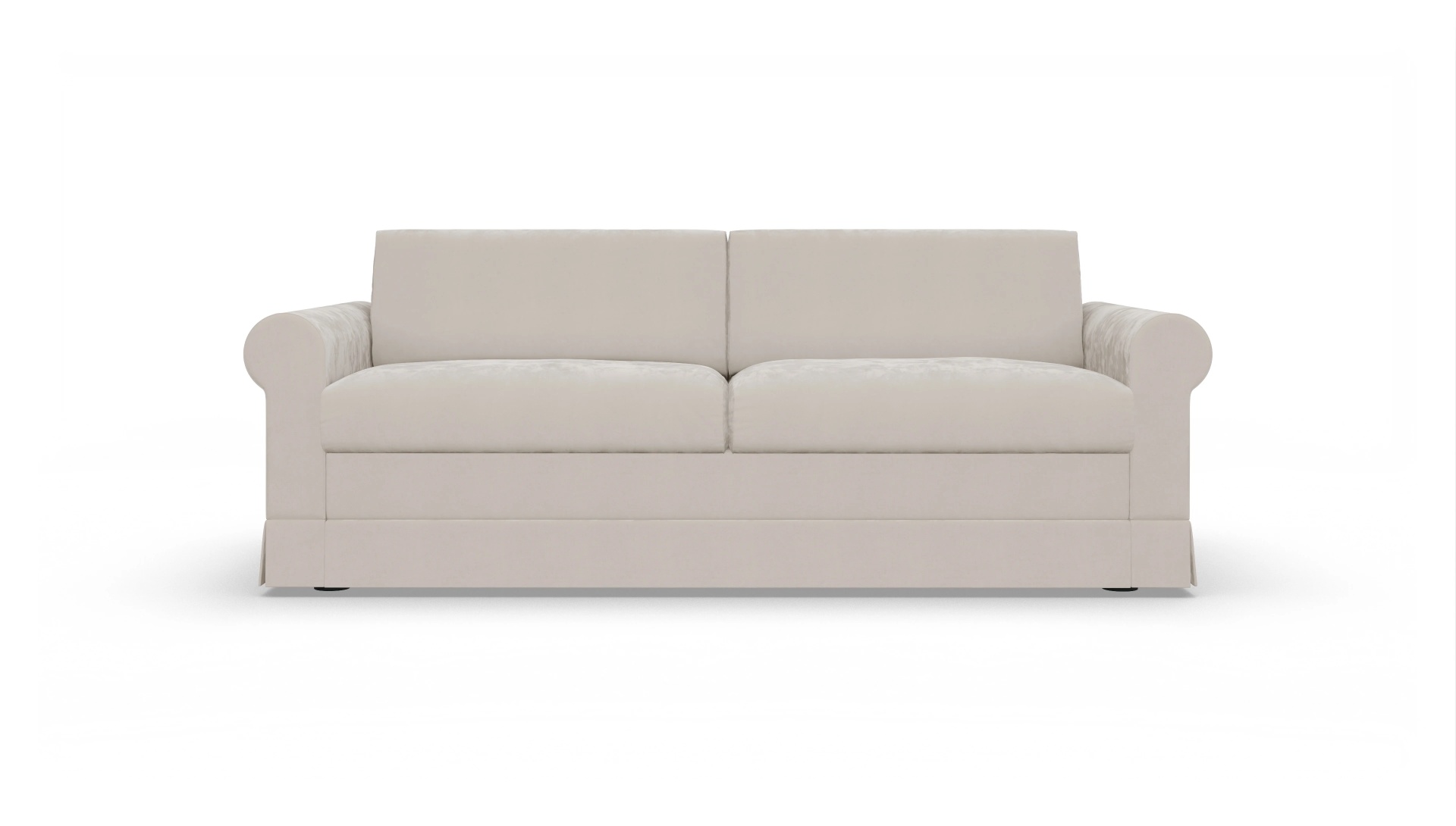 Schlafcouch Bareteri Ansicht des Produktes Bareteri 3-Sitzer in Samt weiß