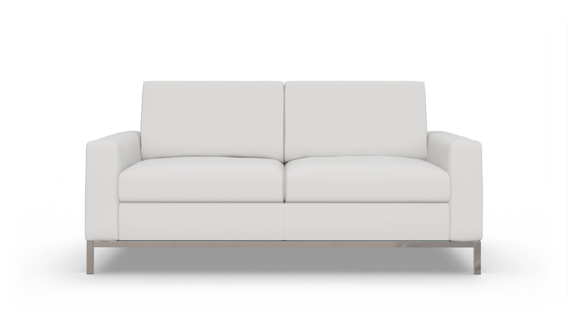 Schlafsofa Paglia in Leder Ansicht des Produktes Paglia 2,5-Sitzer in Leder weiß