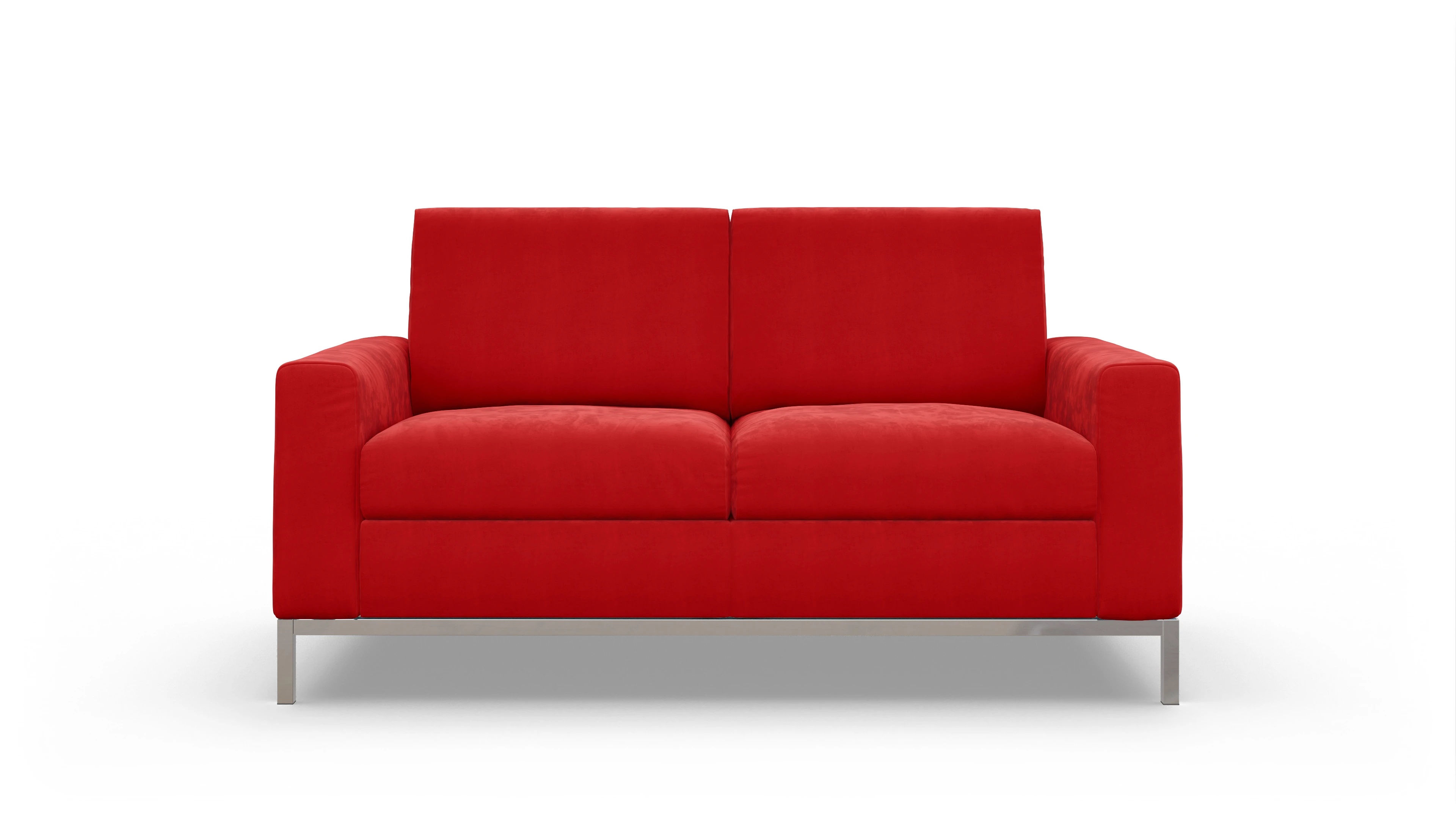 Designer-Schlafsofa Paglia Ansicht des Produktes Paglia 2-Sitzer in Samt rot