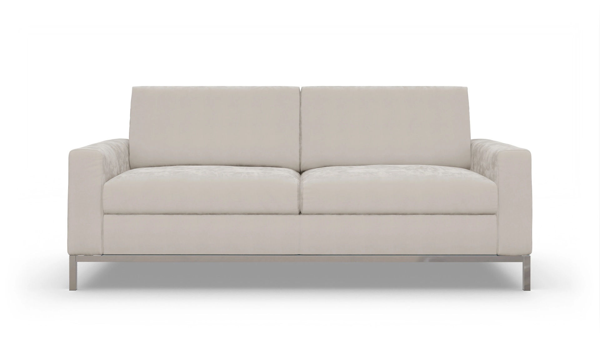 Designer-Schlafsofa Paglia Ansicht des Produktes Paglia 3-Sitzer in Samt weiß