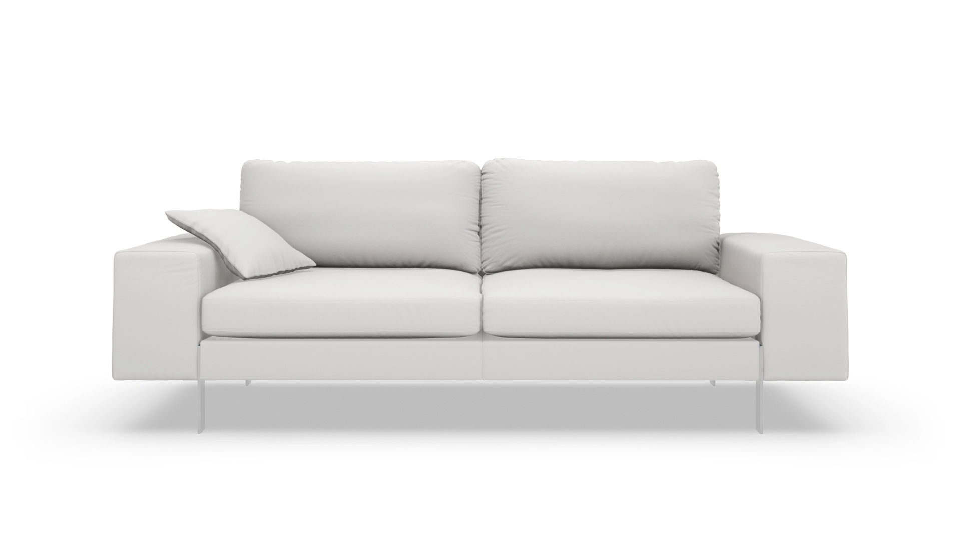 Catoira Ledersofa Ansicht des Produktes Catoira 3-Sitzer in Leder weiß