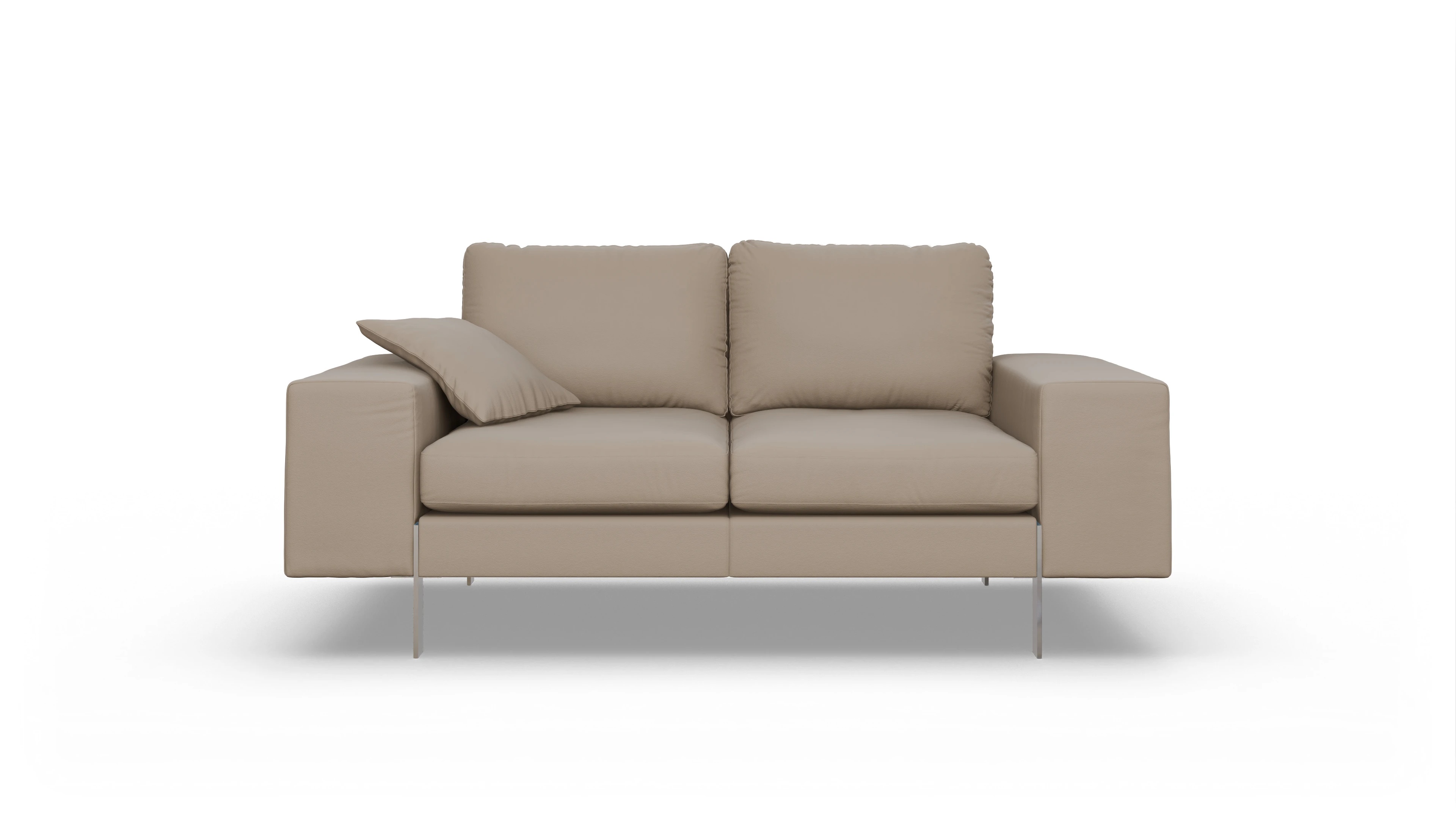 Catoira Ledersofa Ansicht des Produktes Catoira 2-Sitzer in Leder beige