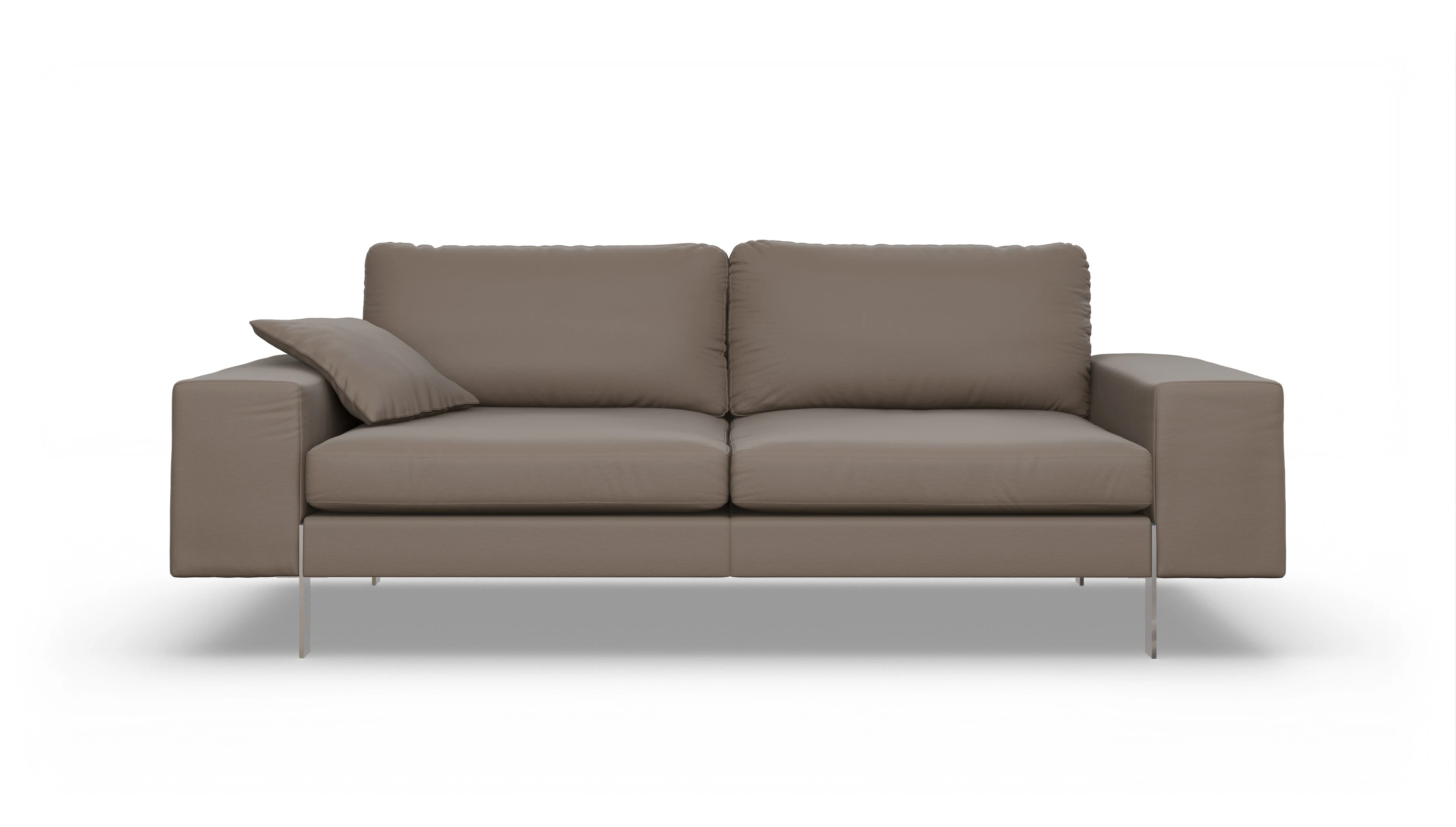Catoira Ledersofa Ansicht des Produktes Catoira 3-Sitzer in Leder beige