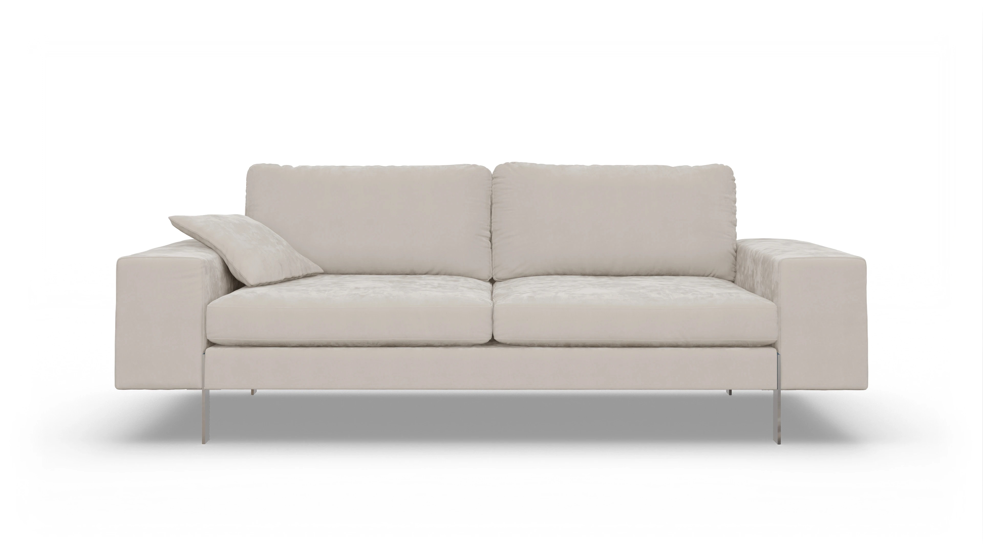 Catoira Stoffsofa Ansicht des Produktes Catoira 3-Sitzer in Samt weiß