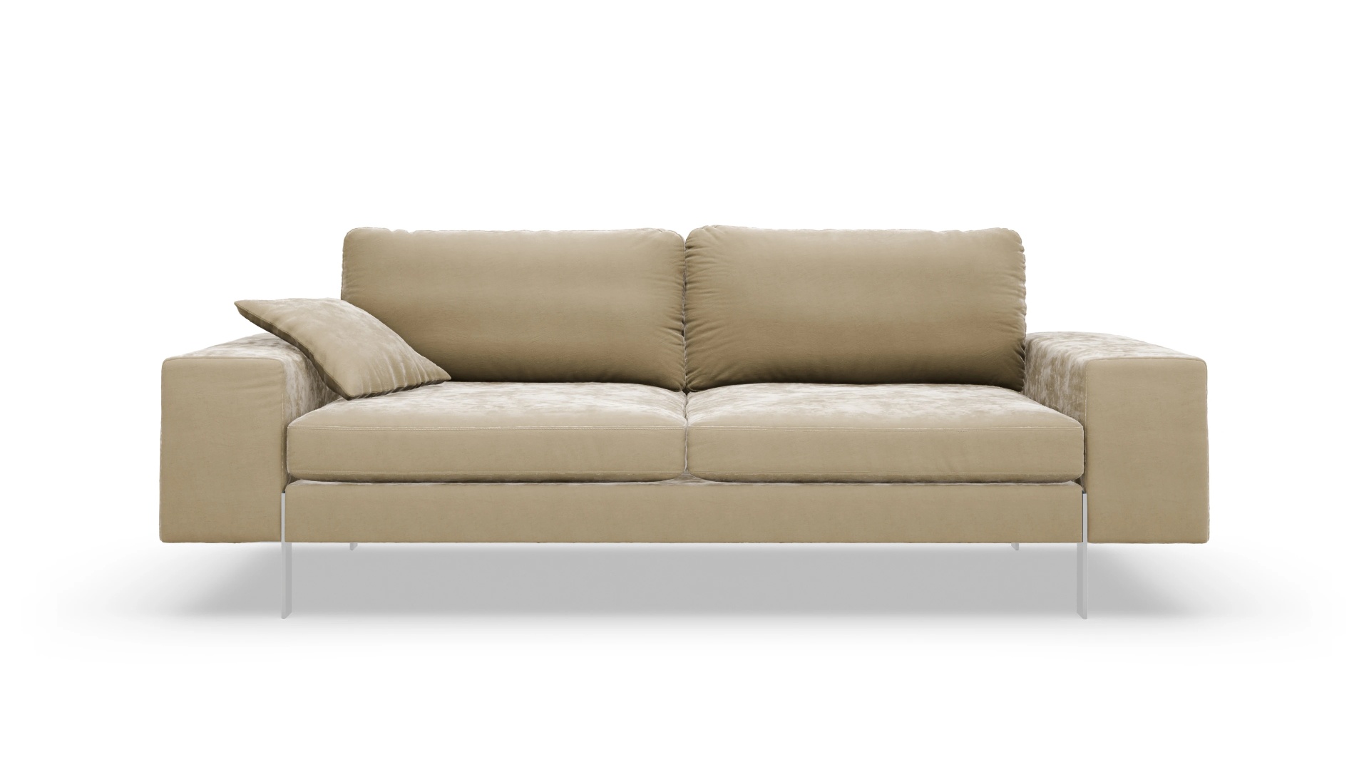 Catoira Stoffsofa Ansicht des Produktes Catoira 3-Sitzer in Samt weiß