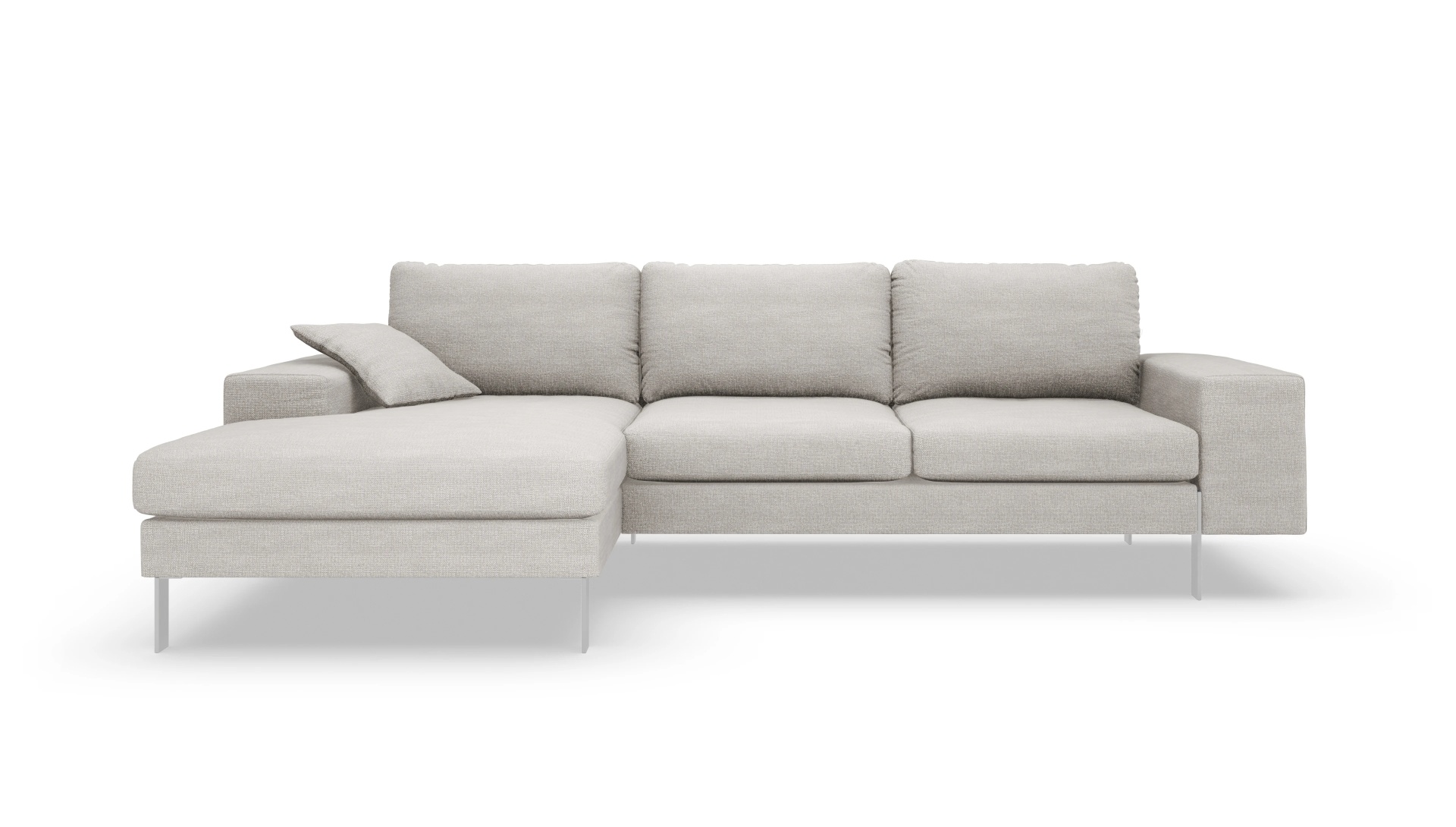 Catoira Stoffsofa Ansicht des Produktes Catoira Sofa mit Rec links in Stoff weiß