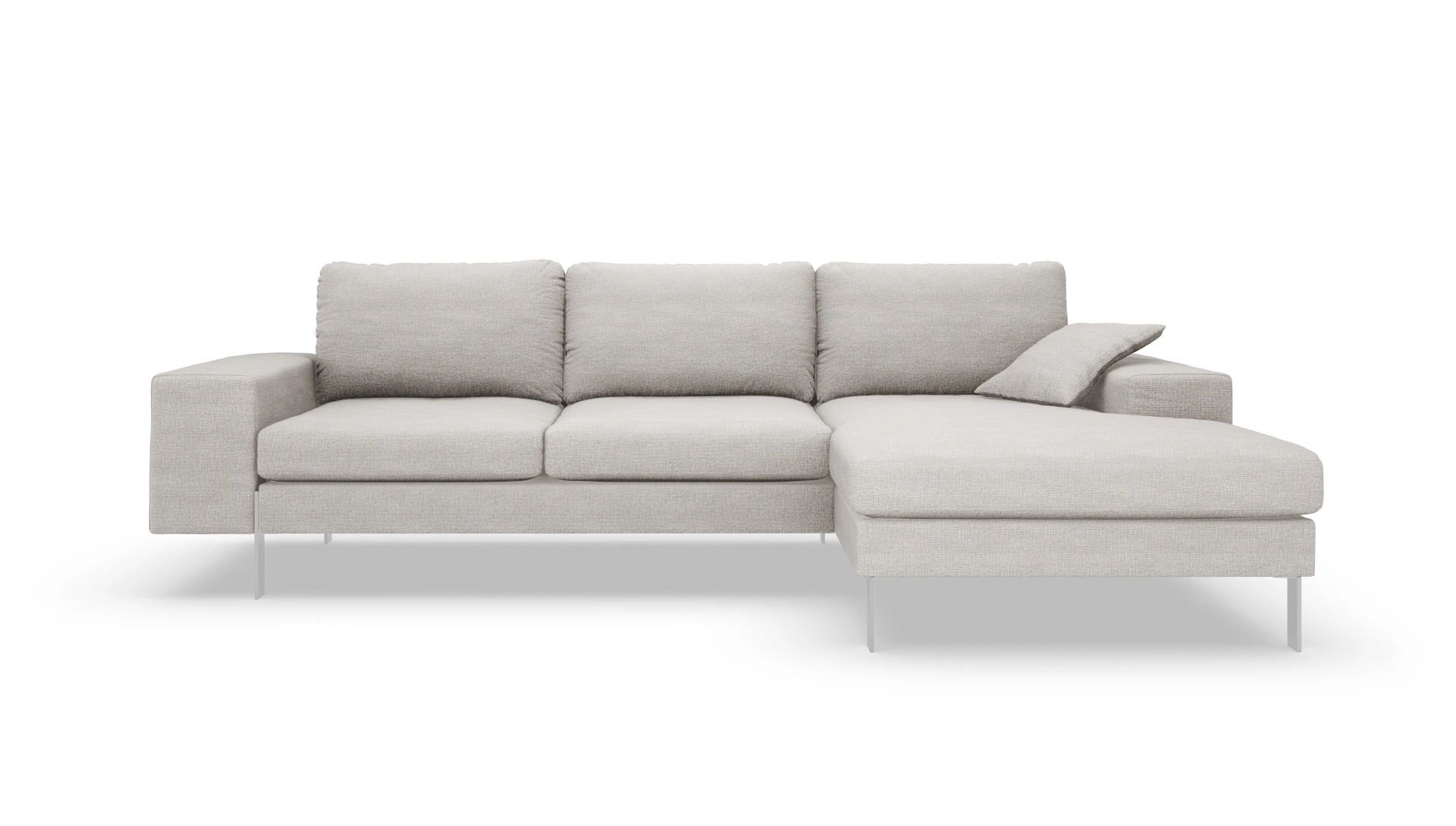 Ansicht des Produktes Catoira Sofa mit Rec rechts in Stoff weiß