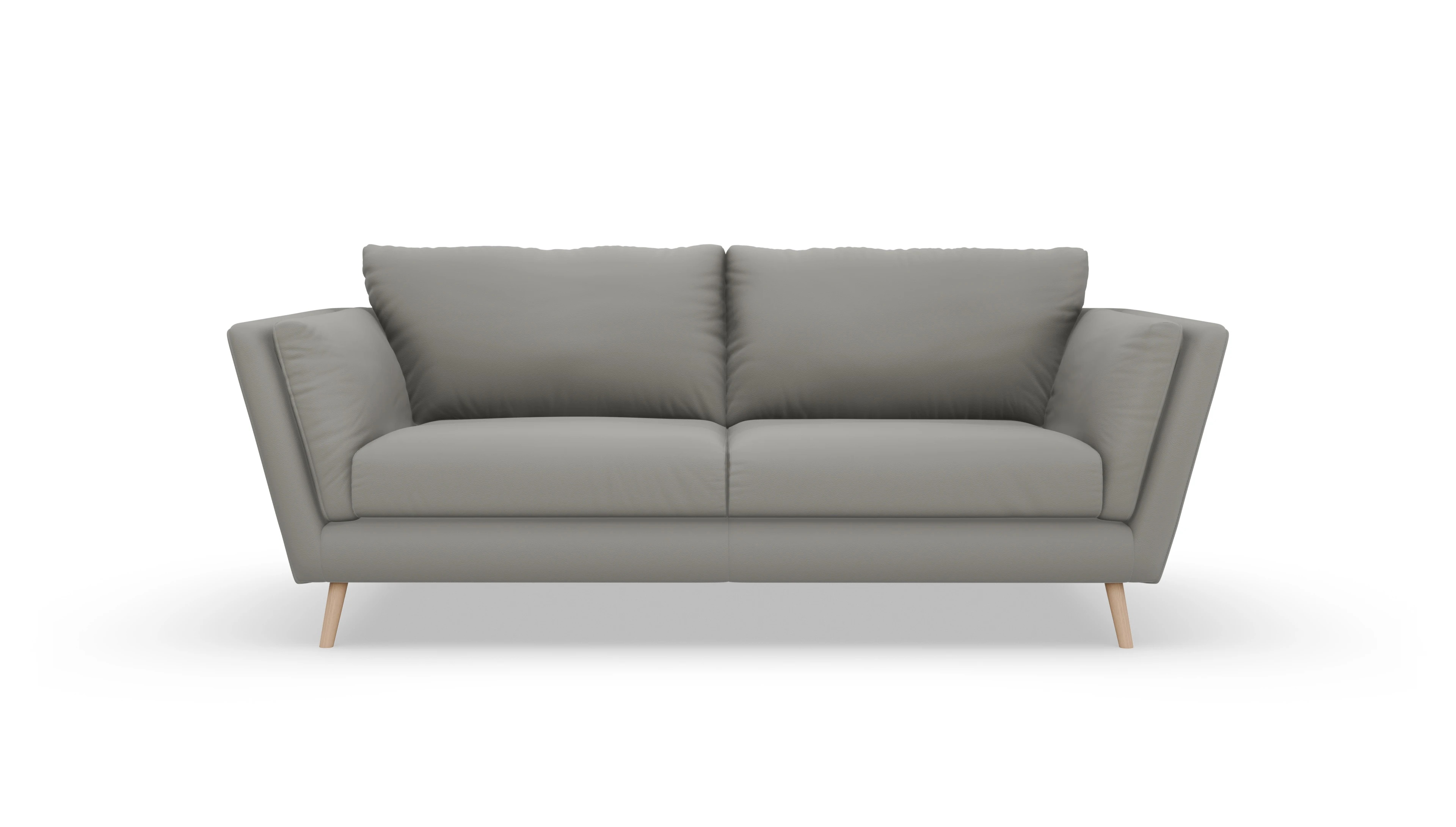 Ansicht des Produktes Sira 3-Sitzer in Leder grau