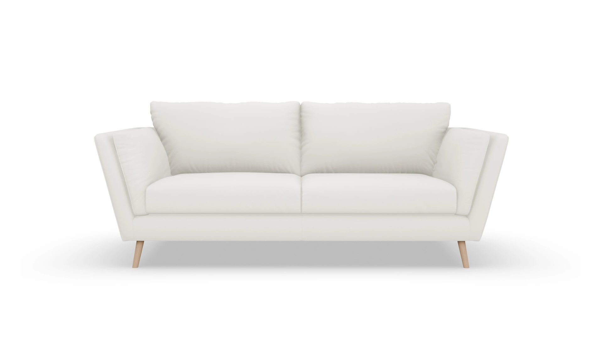 Ledersofa Sira Ansicht des Produktes Sira 3-Sitzer in Leder weiß