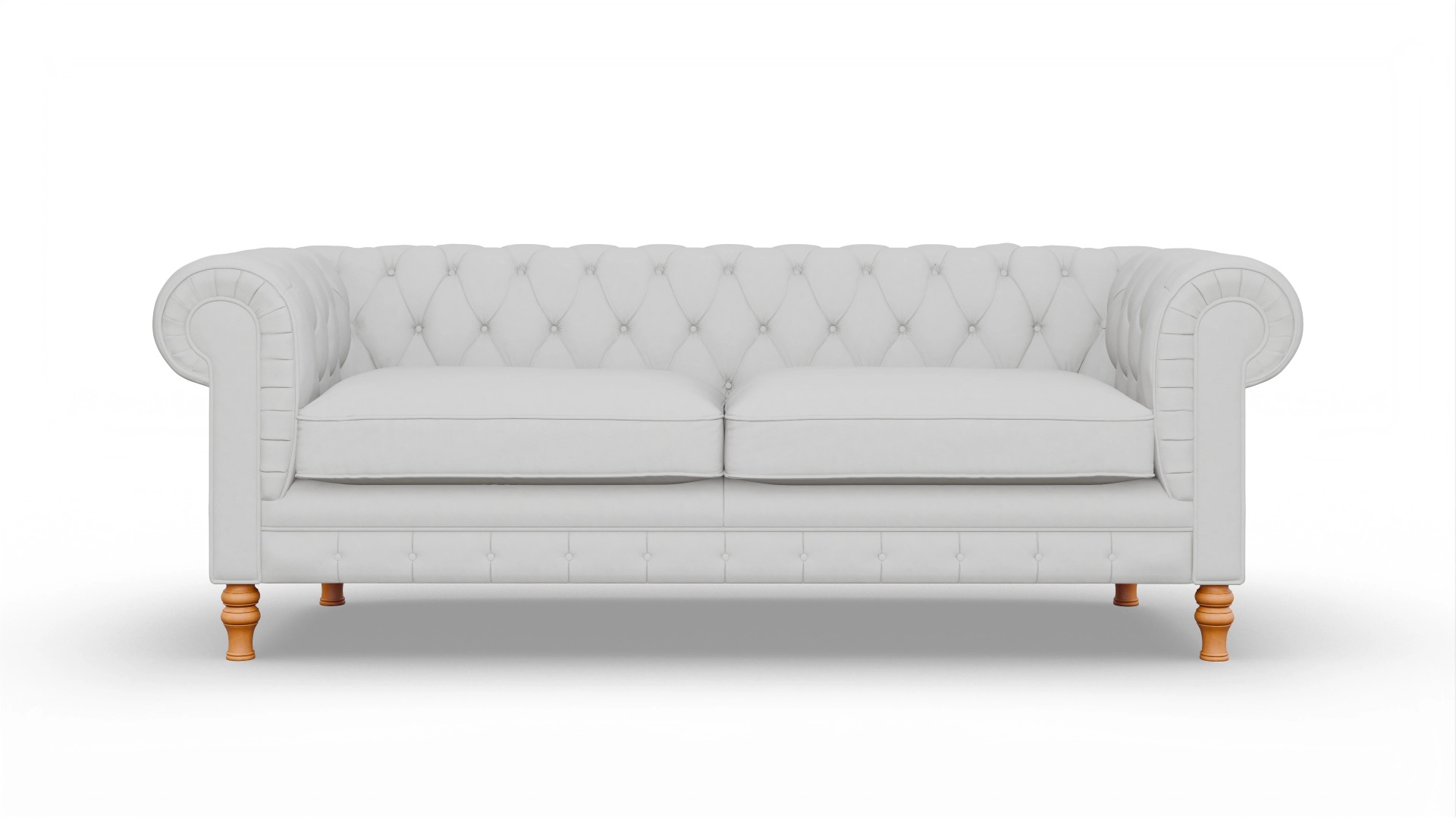 Chesterfield Sofa Countess Ansicht des Produktes Countess 3-Sitzer in Leder weiß