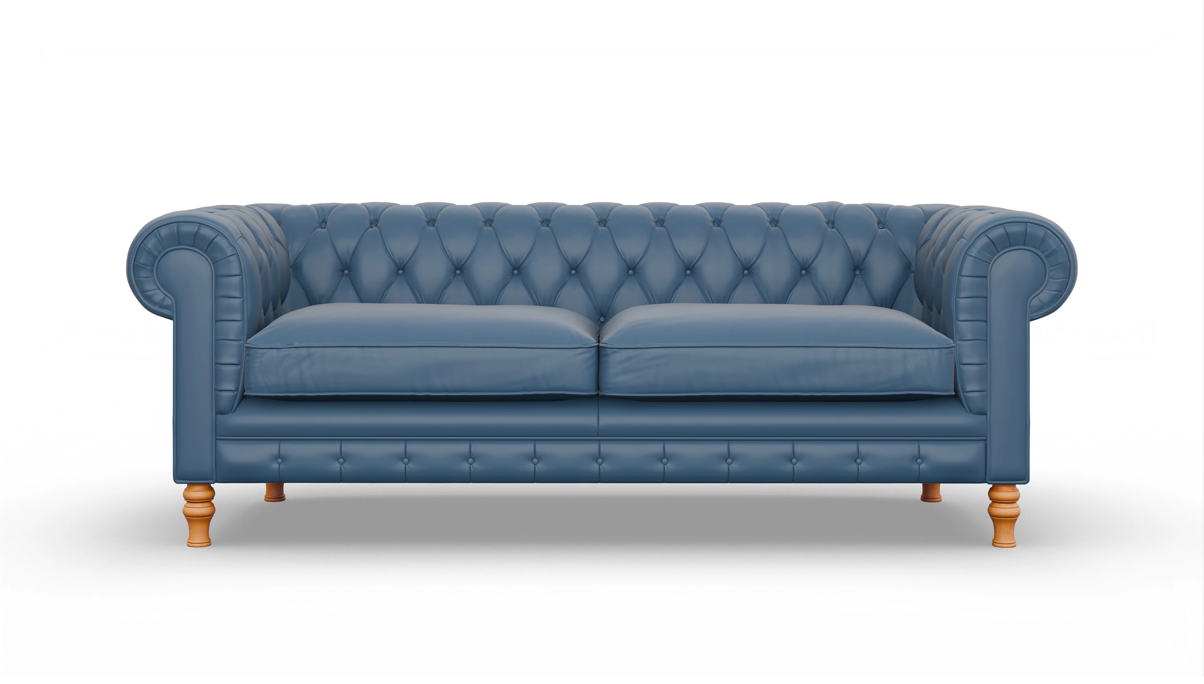 Ansicht des Produktes Countess 3-Sitzer in Leder blau