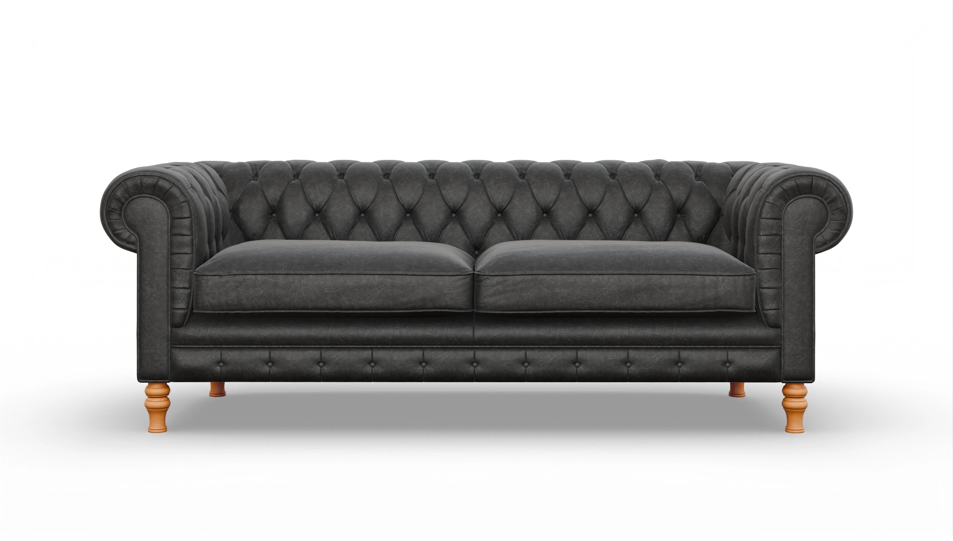 Ansicht des Produktes Countess 3-Sitzer in Leder schwarz