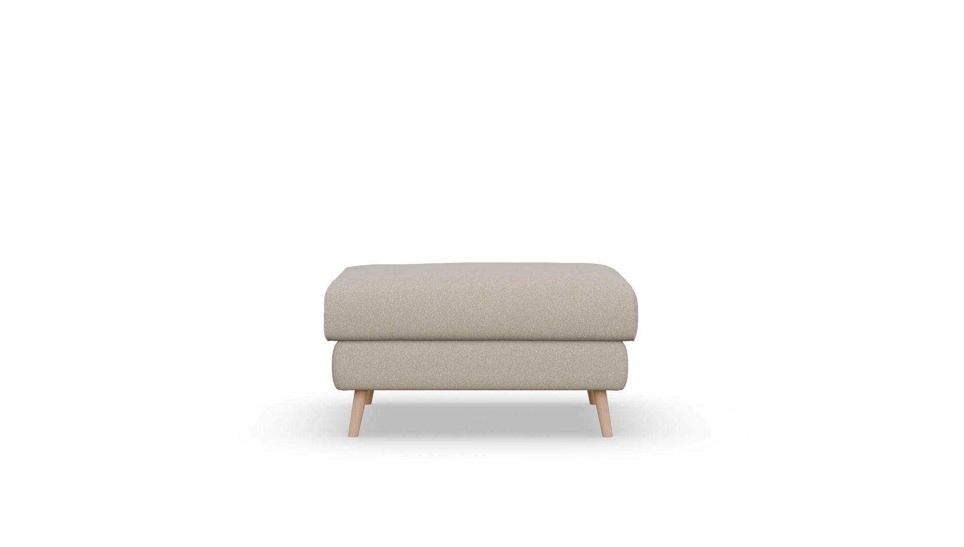 Ansicht des Produktes Sira Hocker in Stoff beige