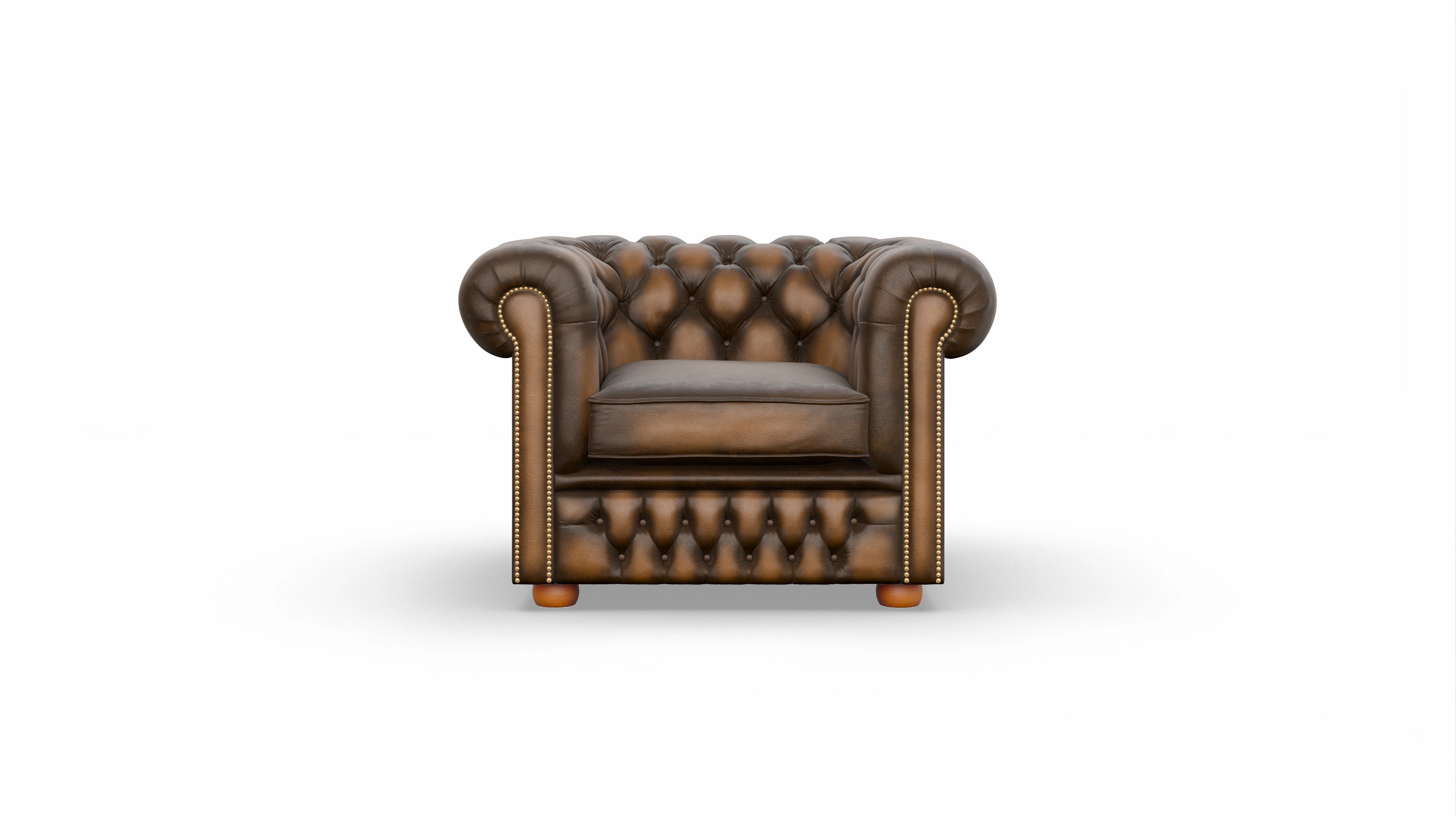 Ansicht des Produktes Islington Sessel in Leder braun