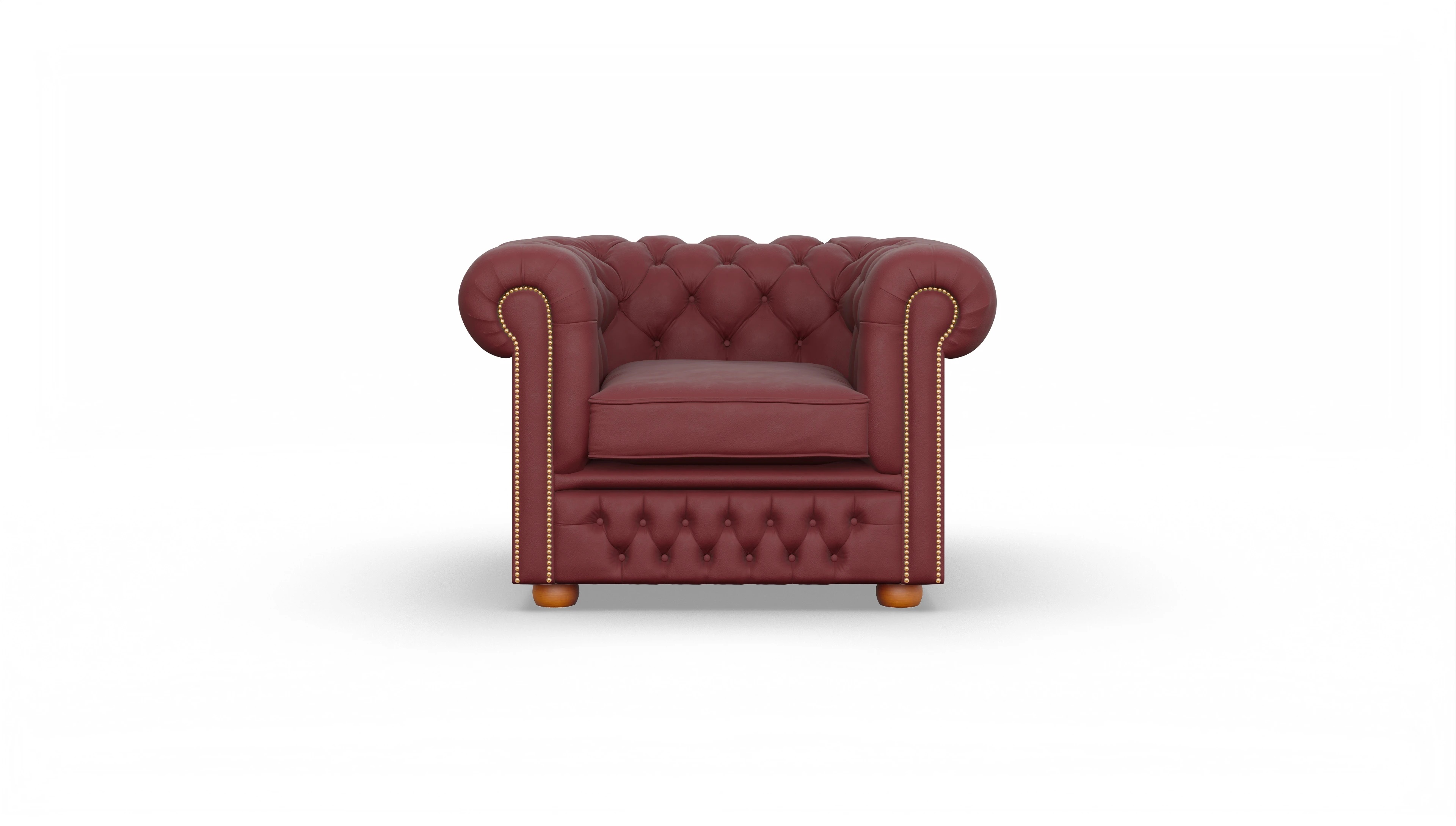 Ansicht des Produktes Islington Sessel in Leder rot