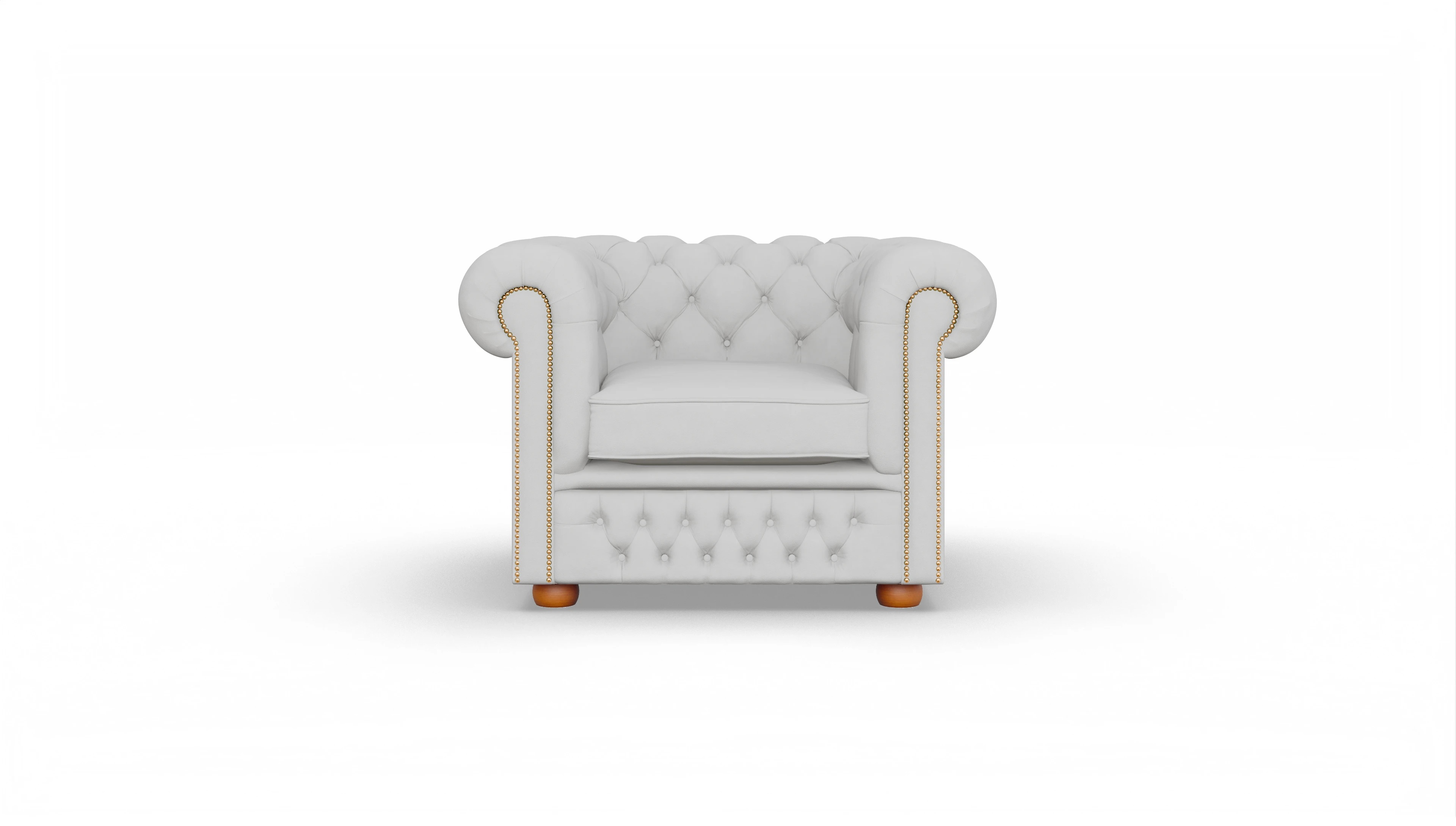 Ansicht des Produktes Islington Sessel in Leder weiß