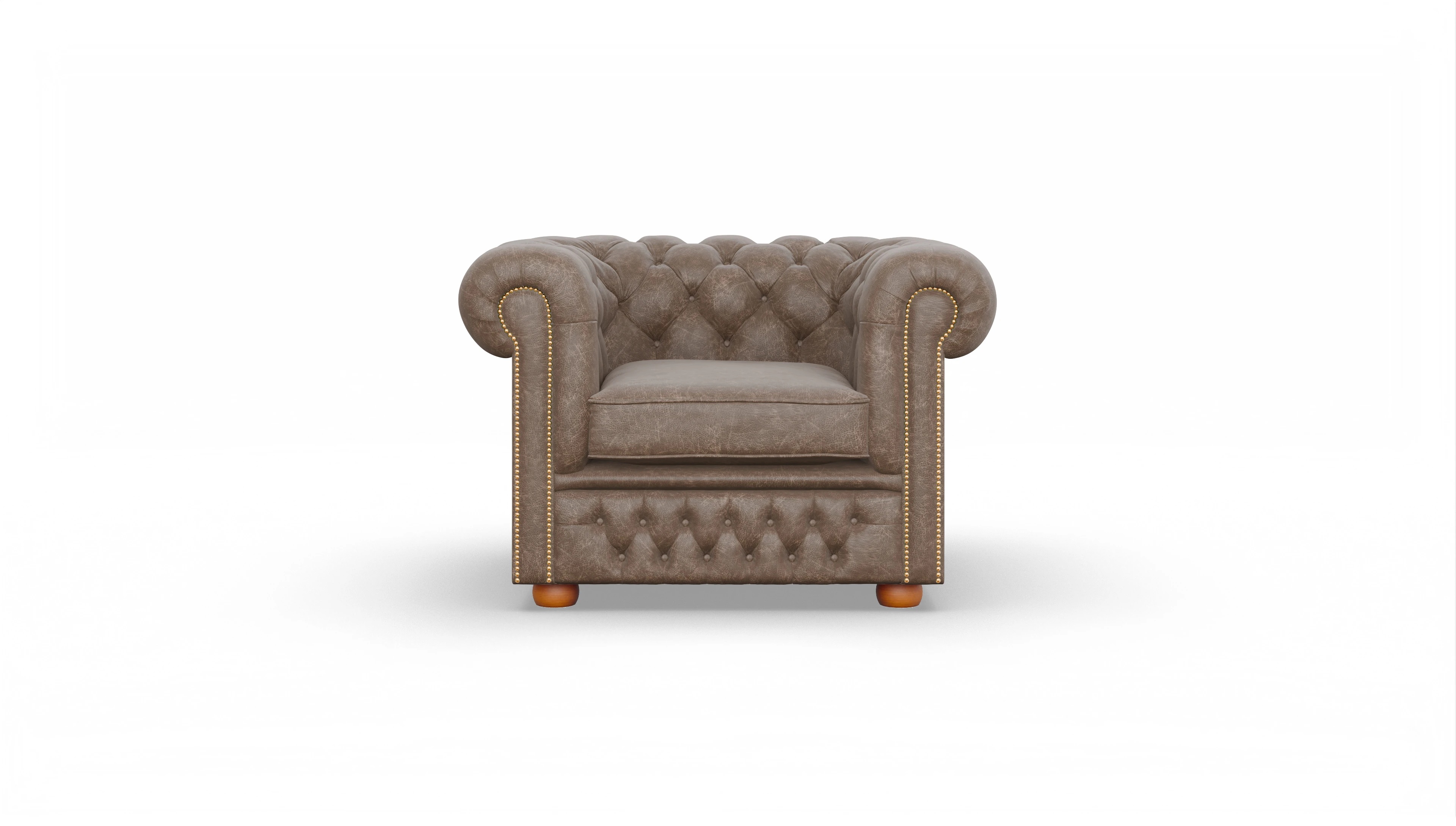Ansicht des Produktes Islington Sessel in Leder braun