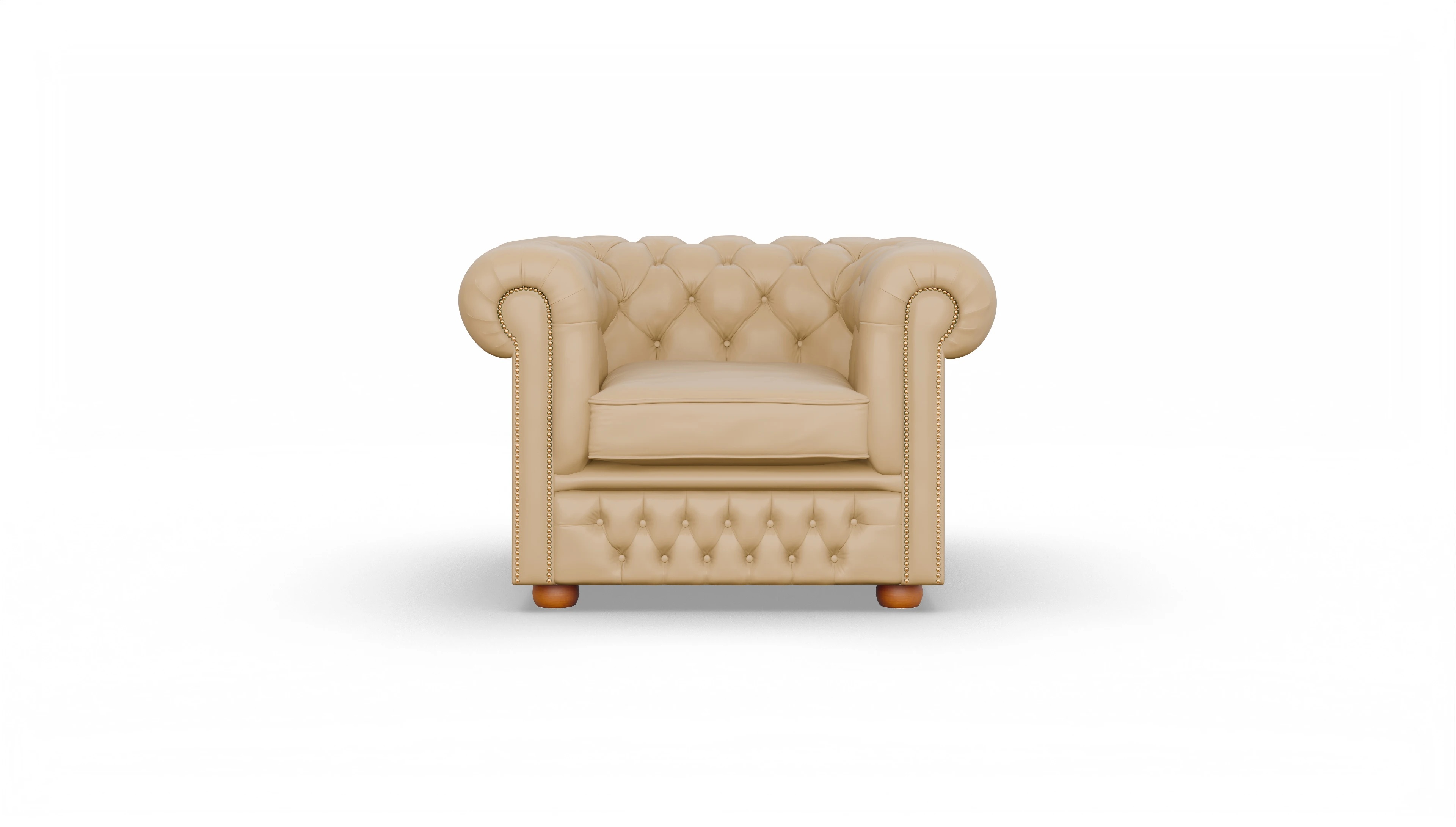 Ansicht des Produktes Islington Sessel in Leder beige
