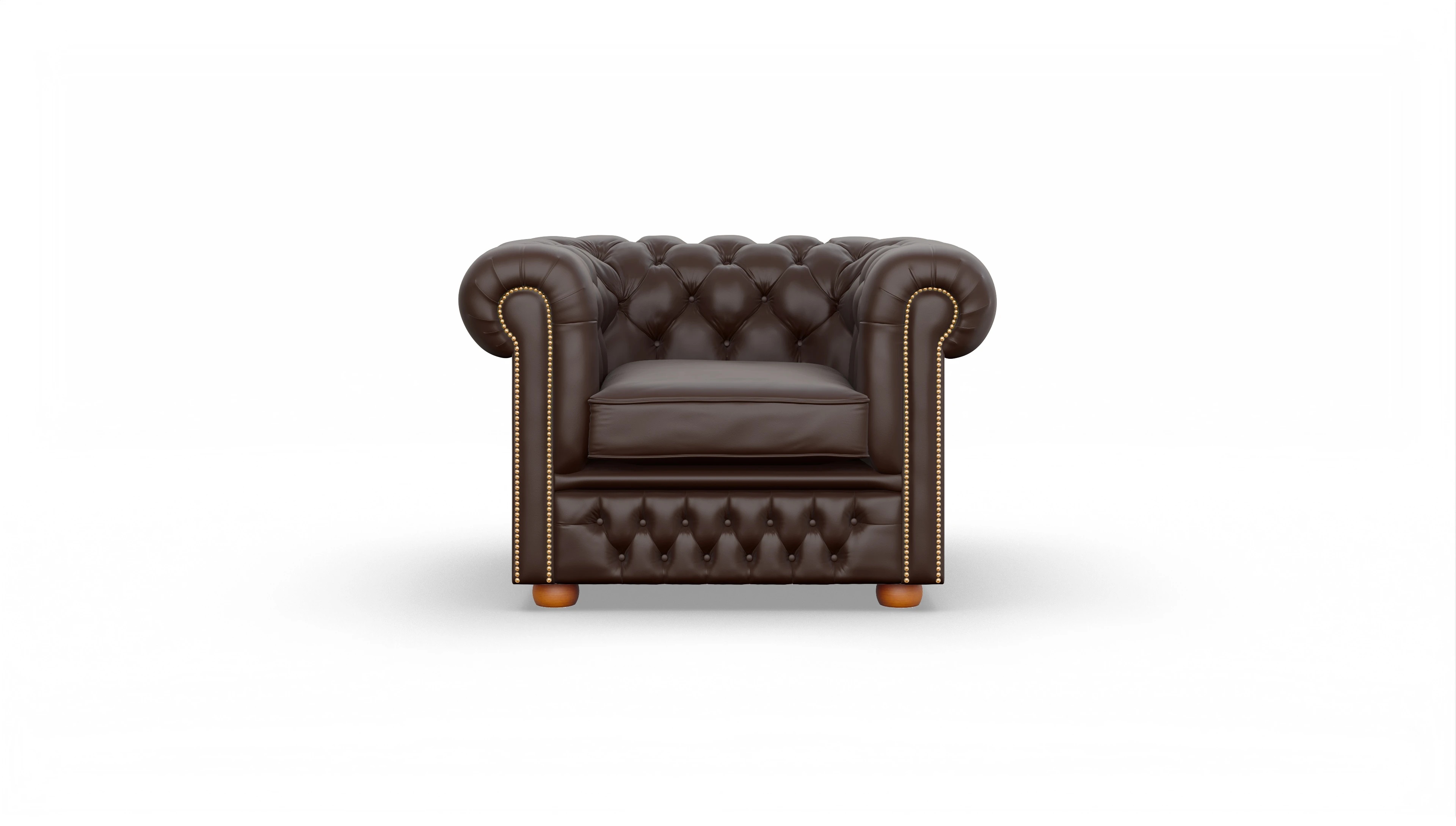 Ansicht des Produktes Islington Sessel in Leder braun