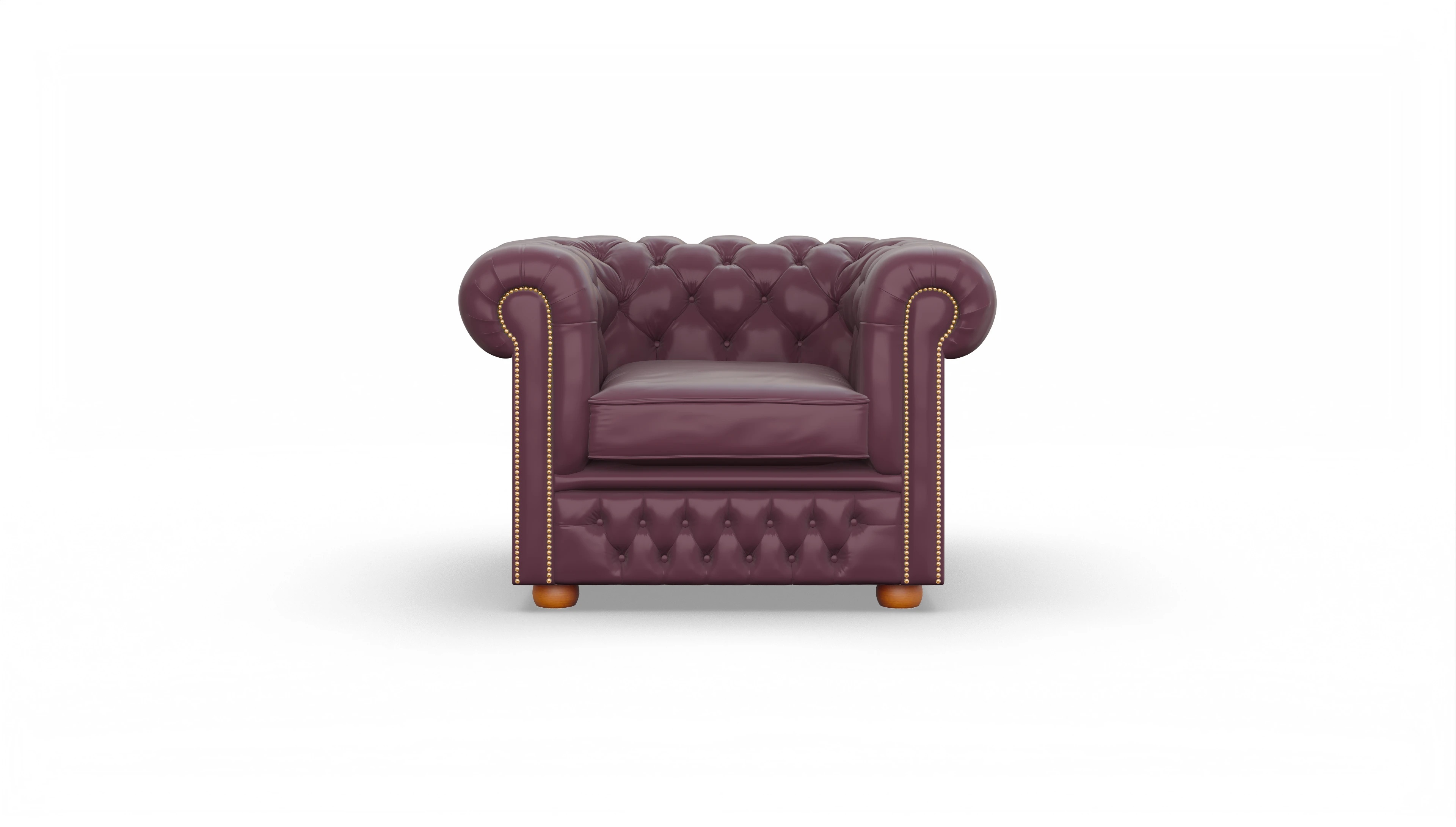 Ansicht des Produktes Islington Sessel in Leder rot