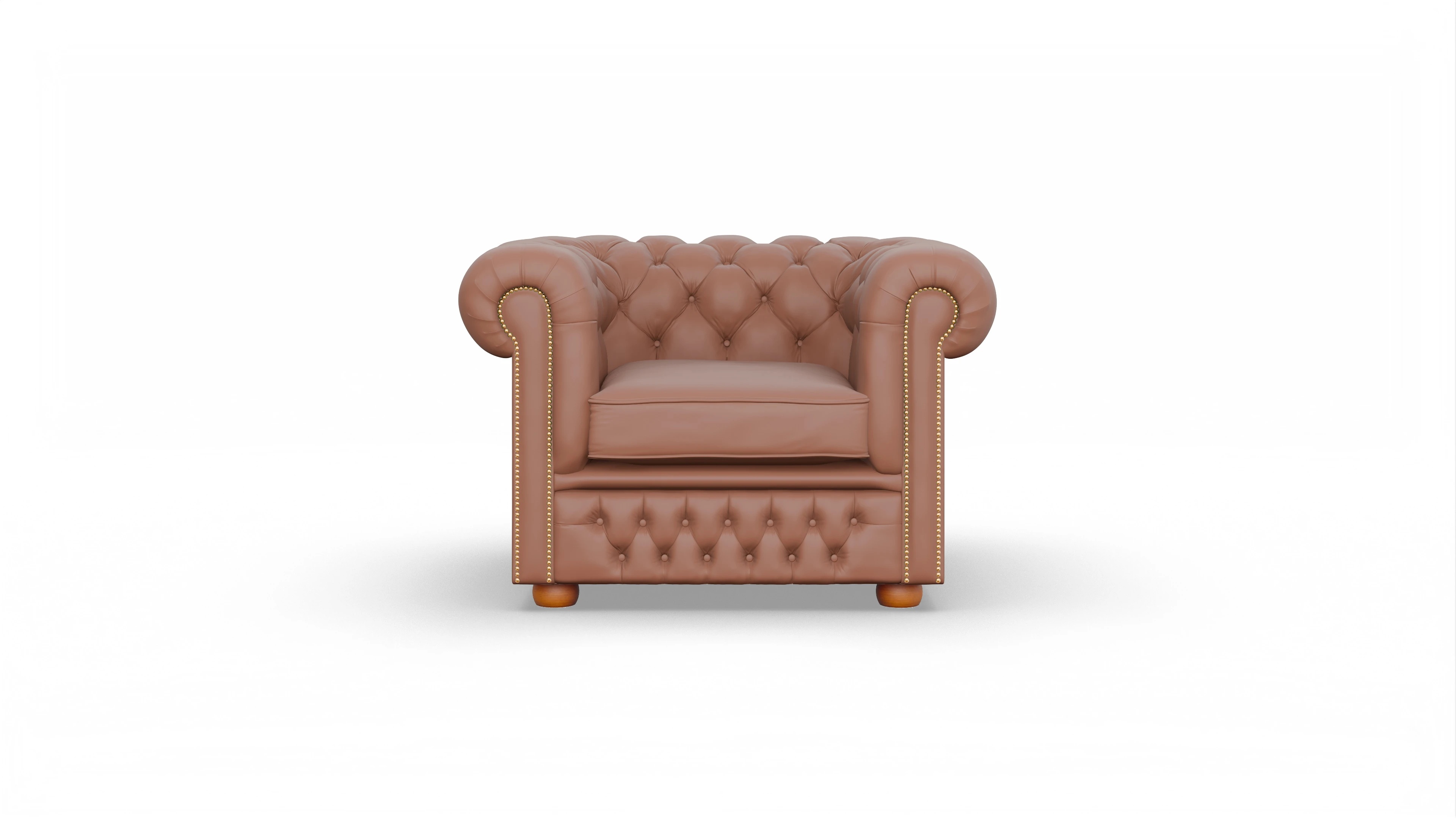 Ansicht des Produktes Islington Sessel in Leder braun