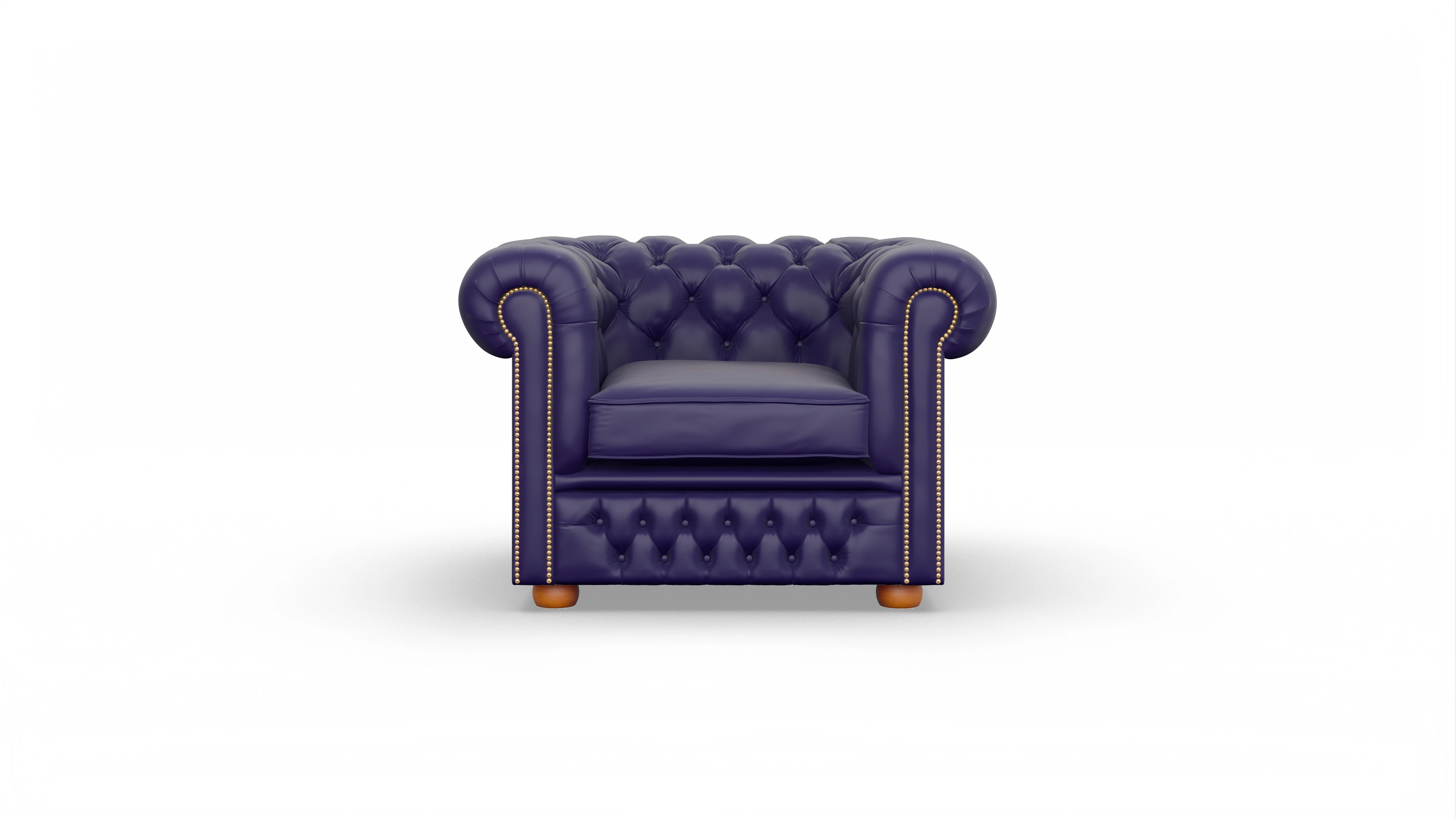 Ansicht des Produktes Islington Sessel in Leder blau