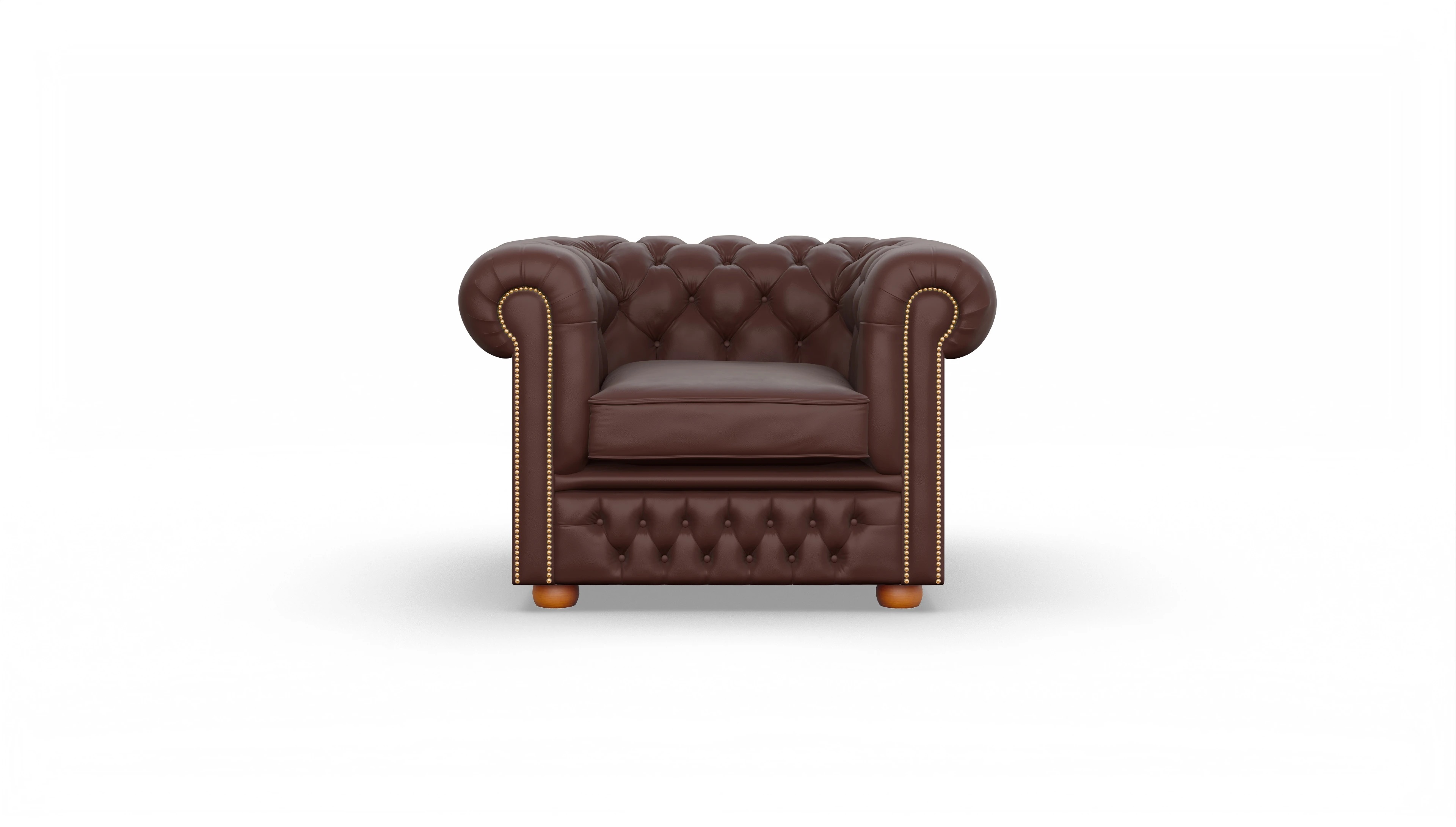 Ansicht des Produktes Islington Sessel in Leder braun