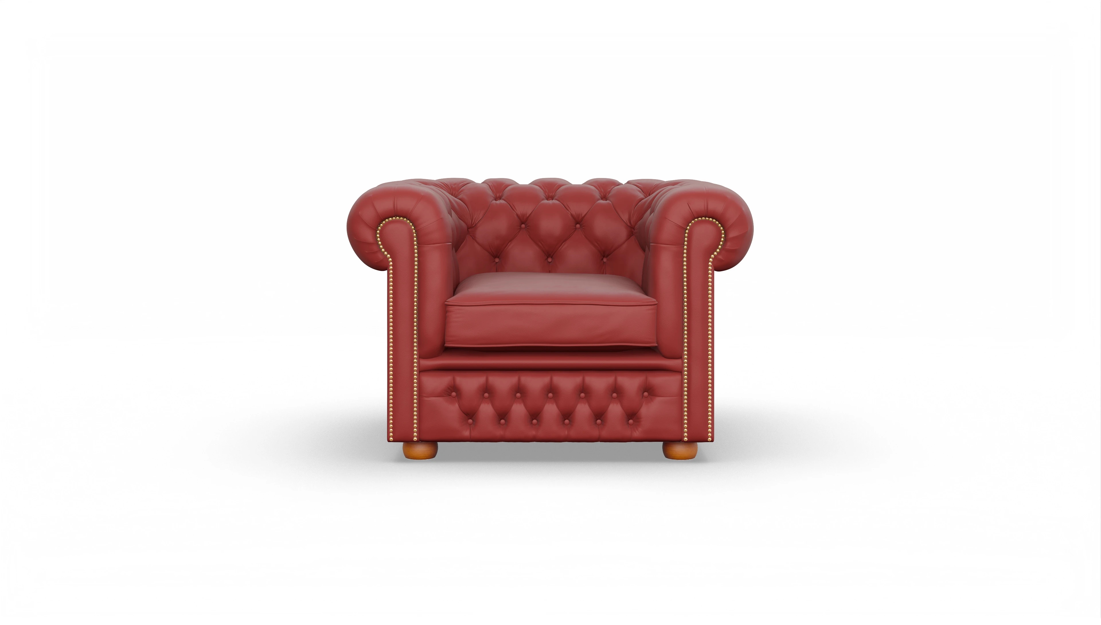Ansicht des Produktes Islington Sessel in Leder rot