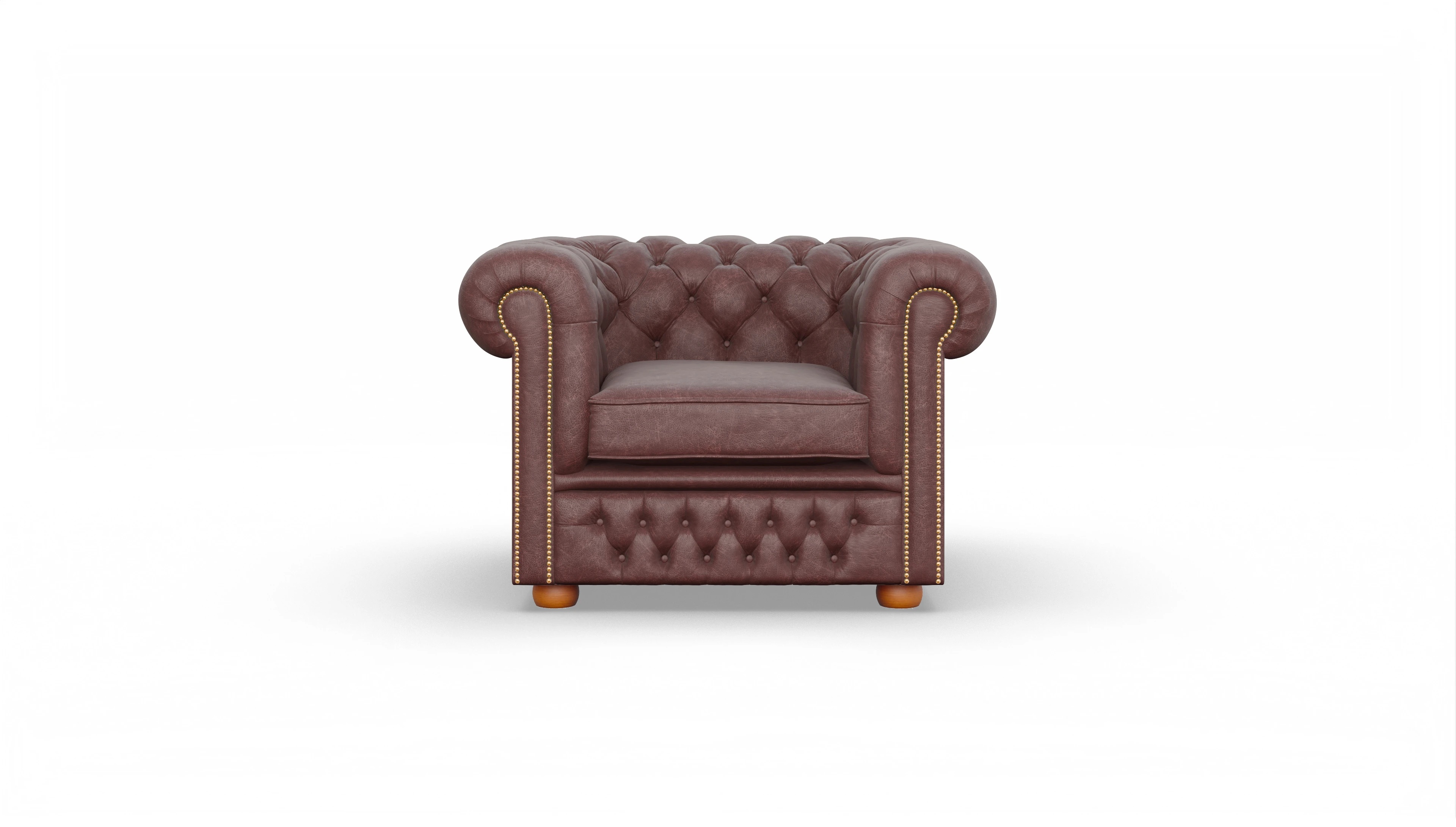 Ansicht des Produktes Islington Sessel in Leder rot