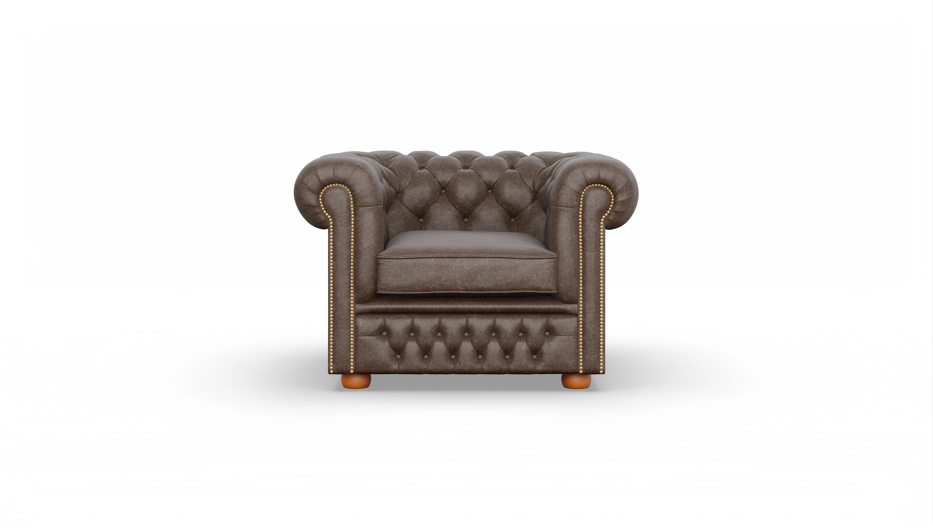 Ansicht des Produktes Islington Sessel in Leder braun