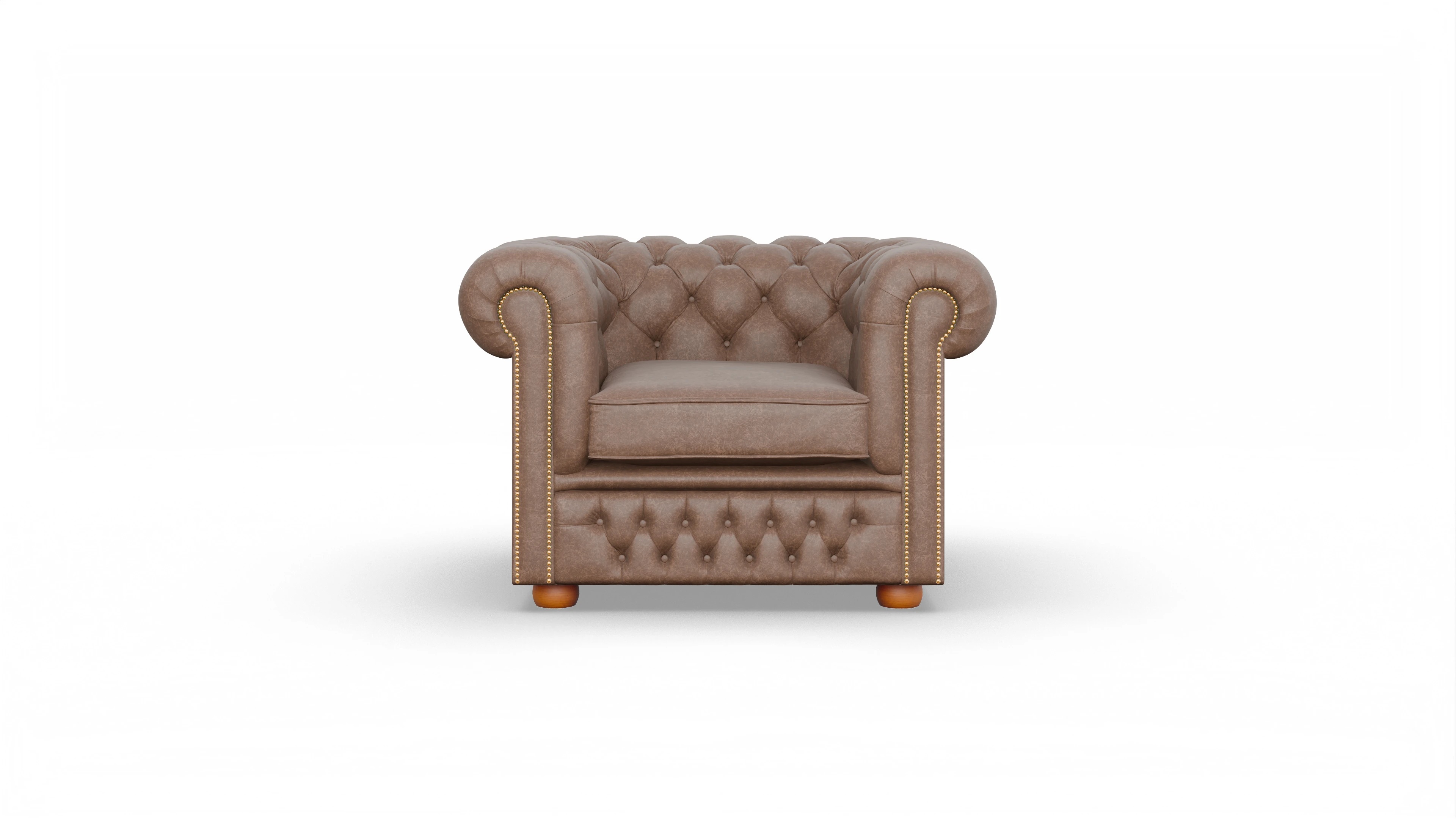 Ansicht des Produktes Islington Sessel in Leder braun