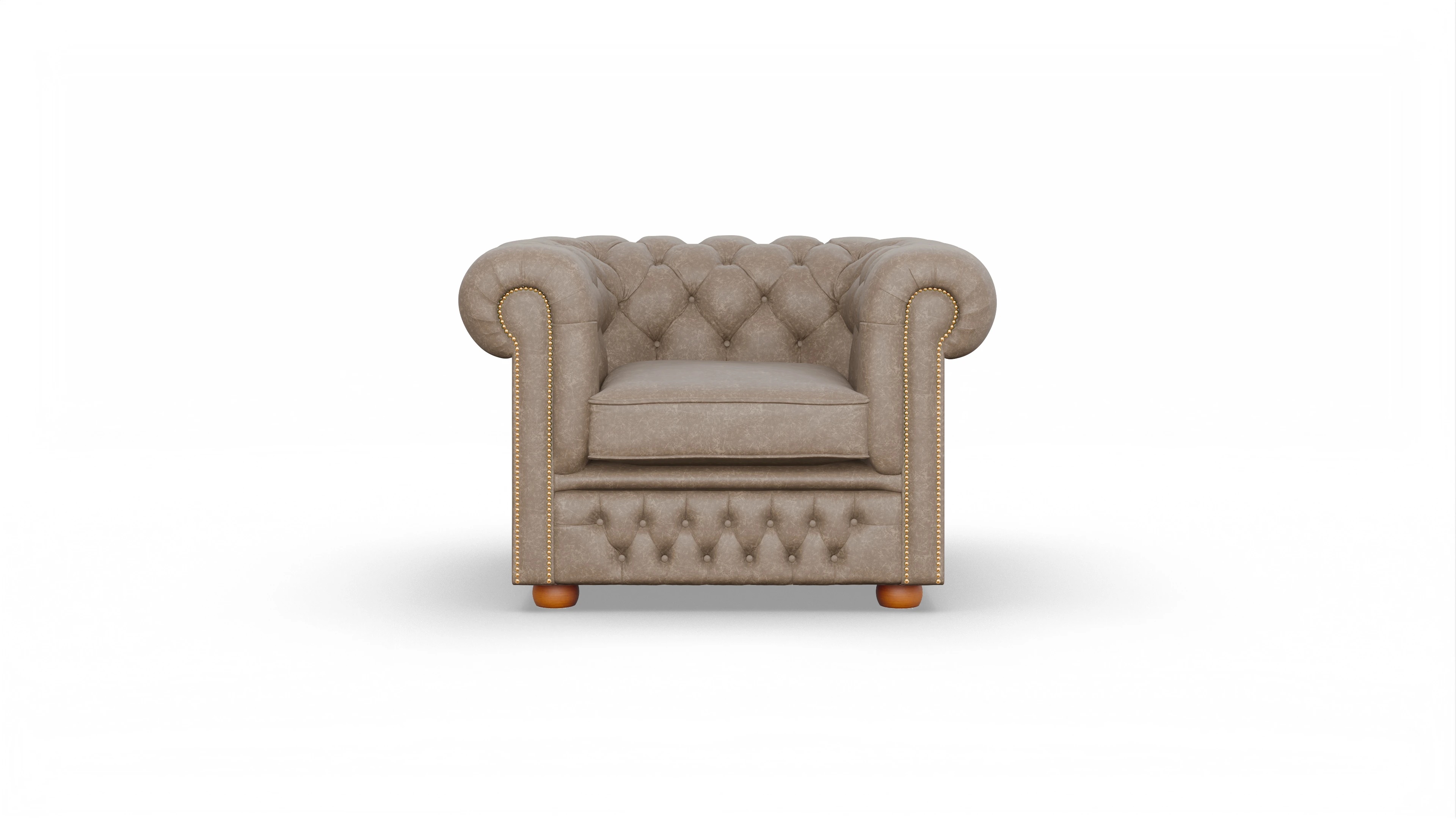 Ansicht des Produktes Islington Sessel in Leder braun