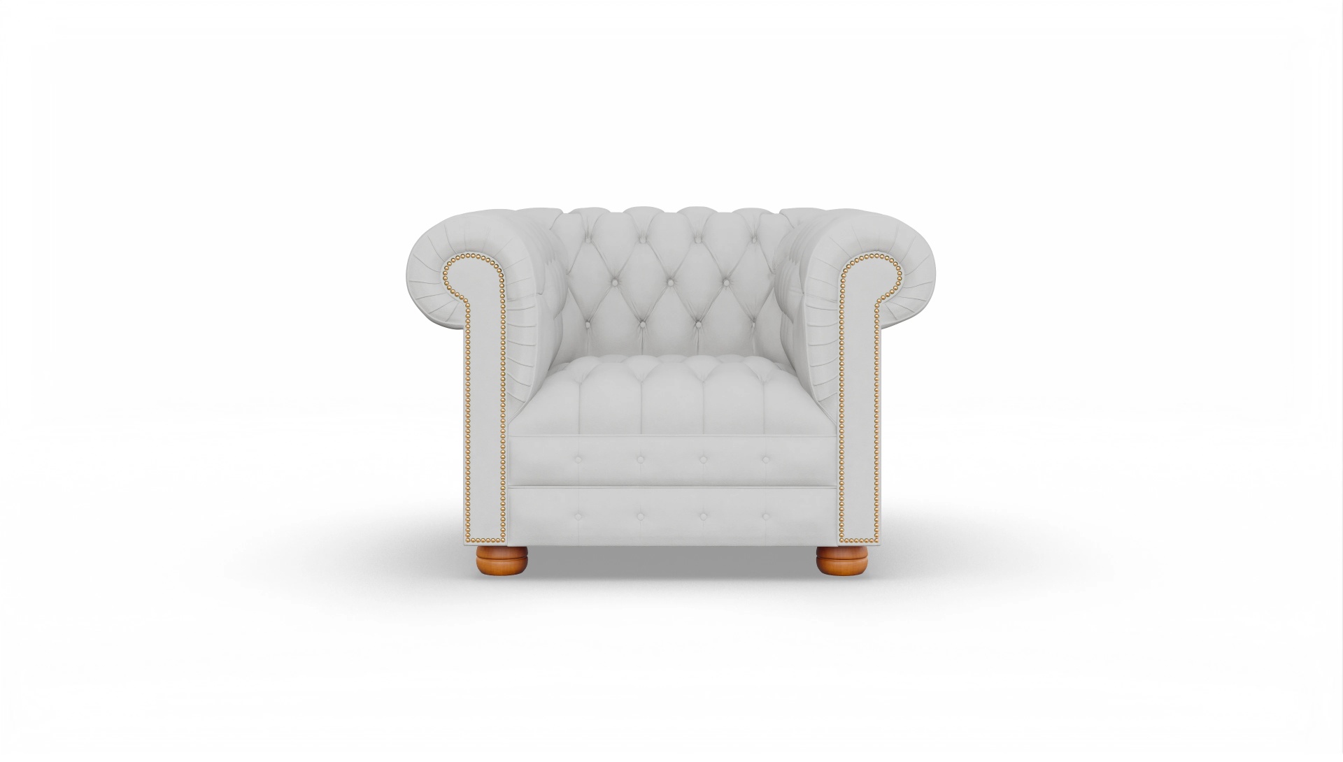 Osmond Chesterfield Leder-Clubsessel Ansicht des Produktes Osmond Sessel in Leder weiß
