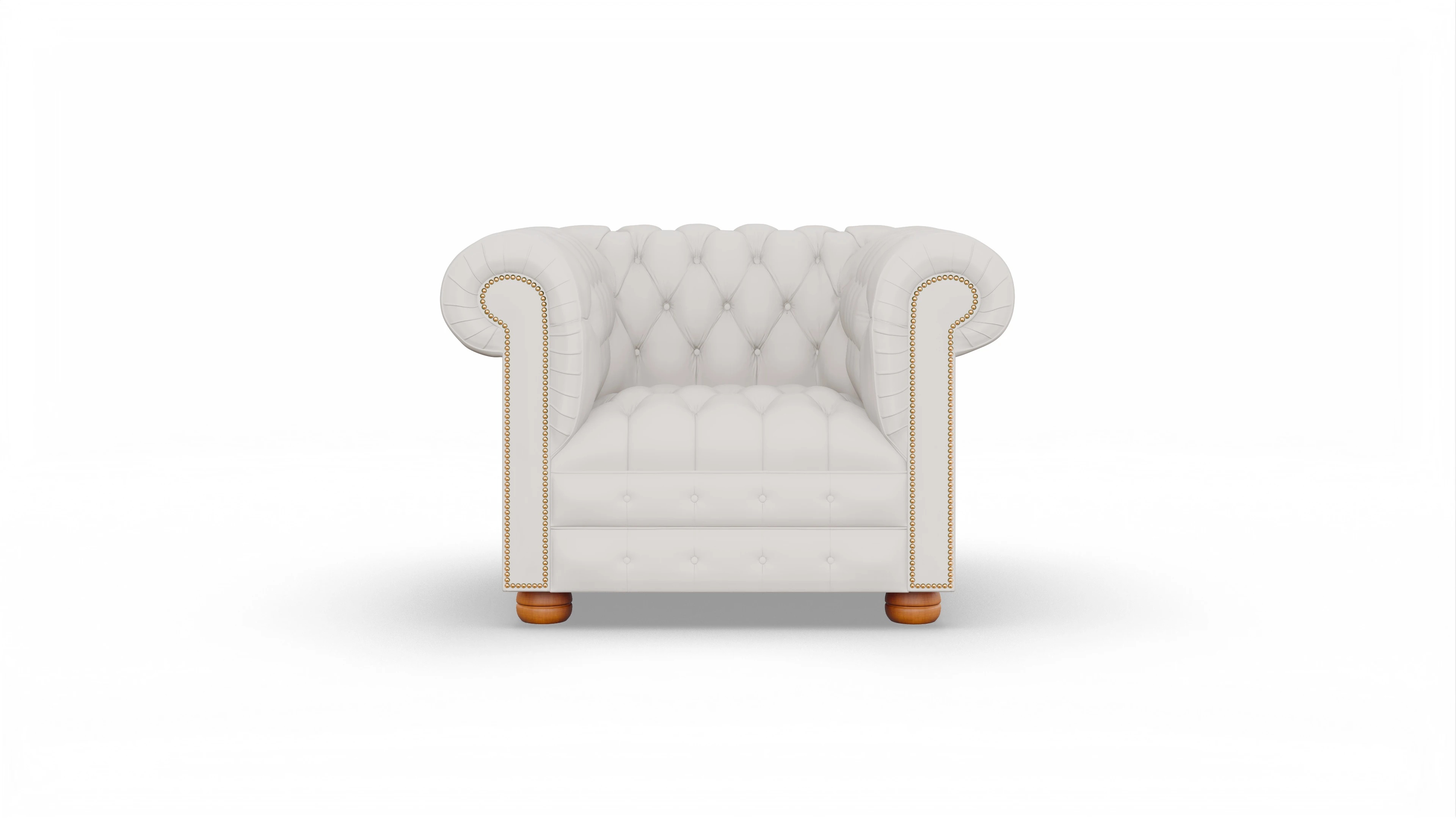 Ansicht des Produktes Osmond Sessel in Leder weiß