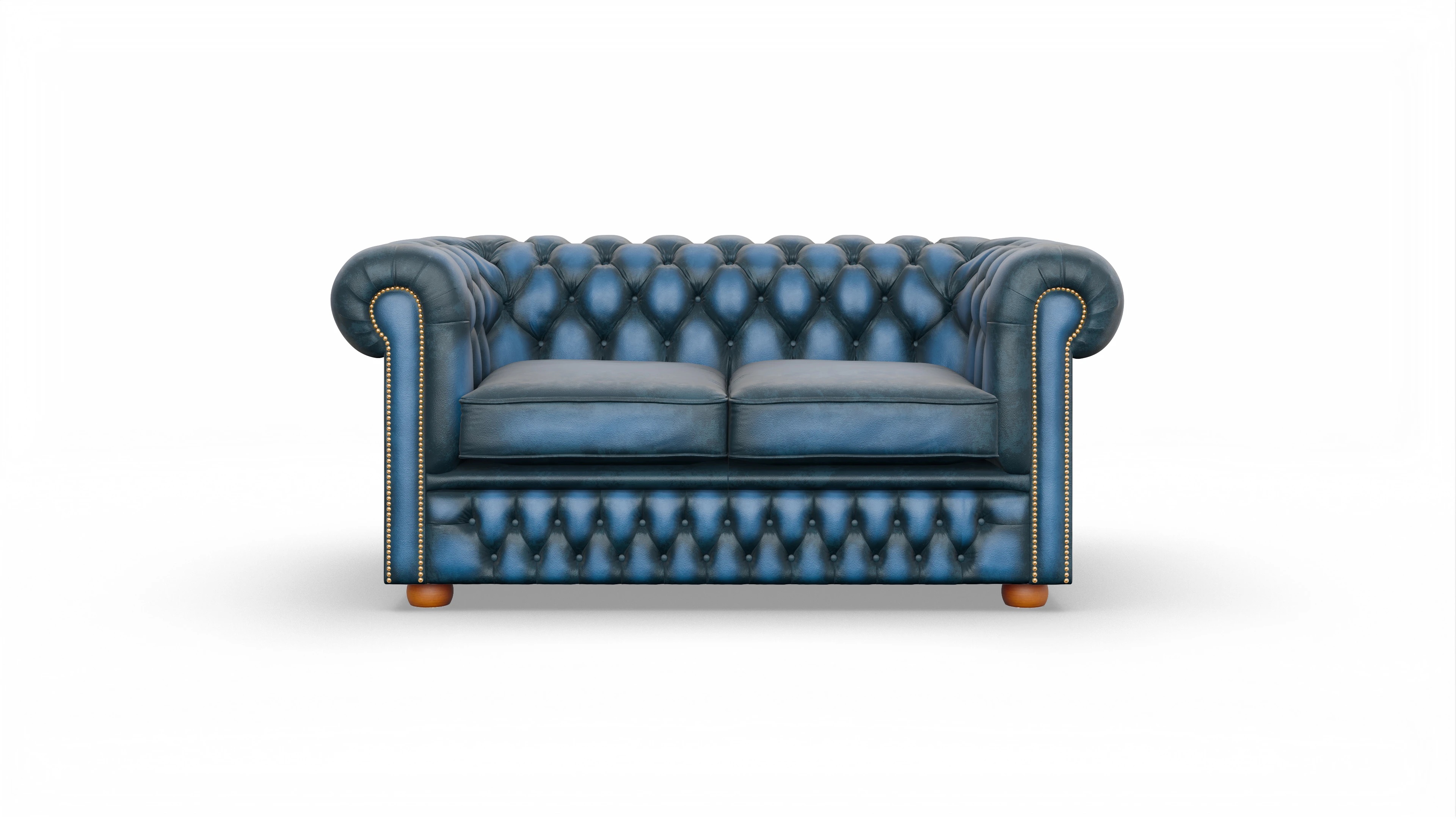 Ansicht des Produktes Islington 2-Sitzer in Leder blau