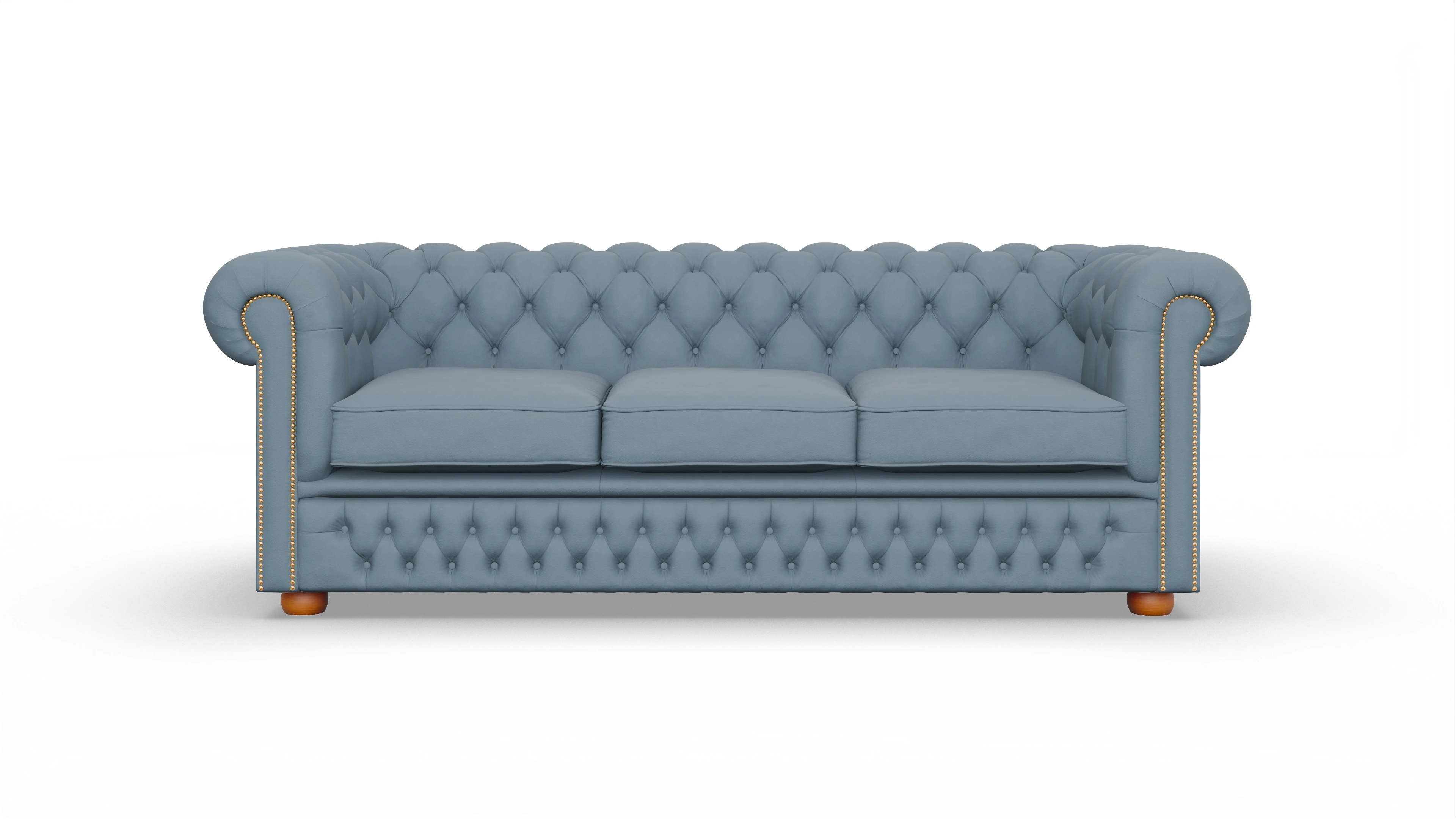 Ansicht des Produktes Islington 3-Sitzer in Leder blau