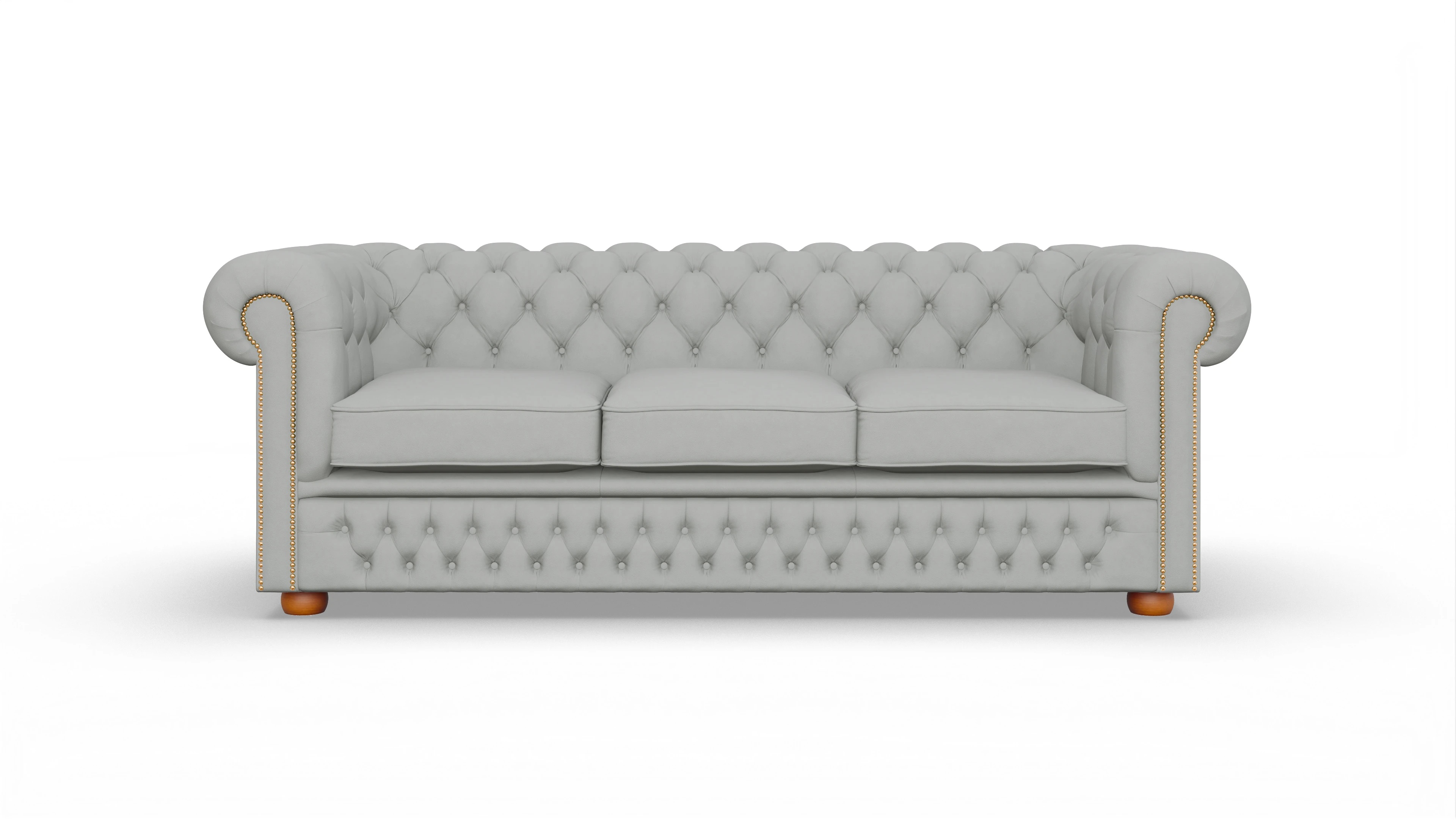 Ansicht des Produktes Islington 3-Sitzer in Leder grau
