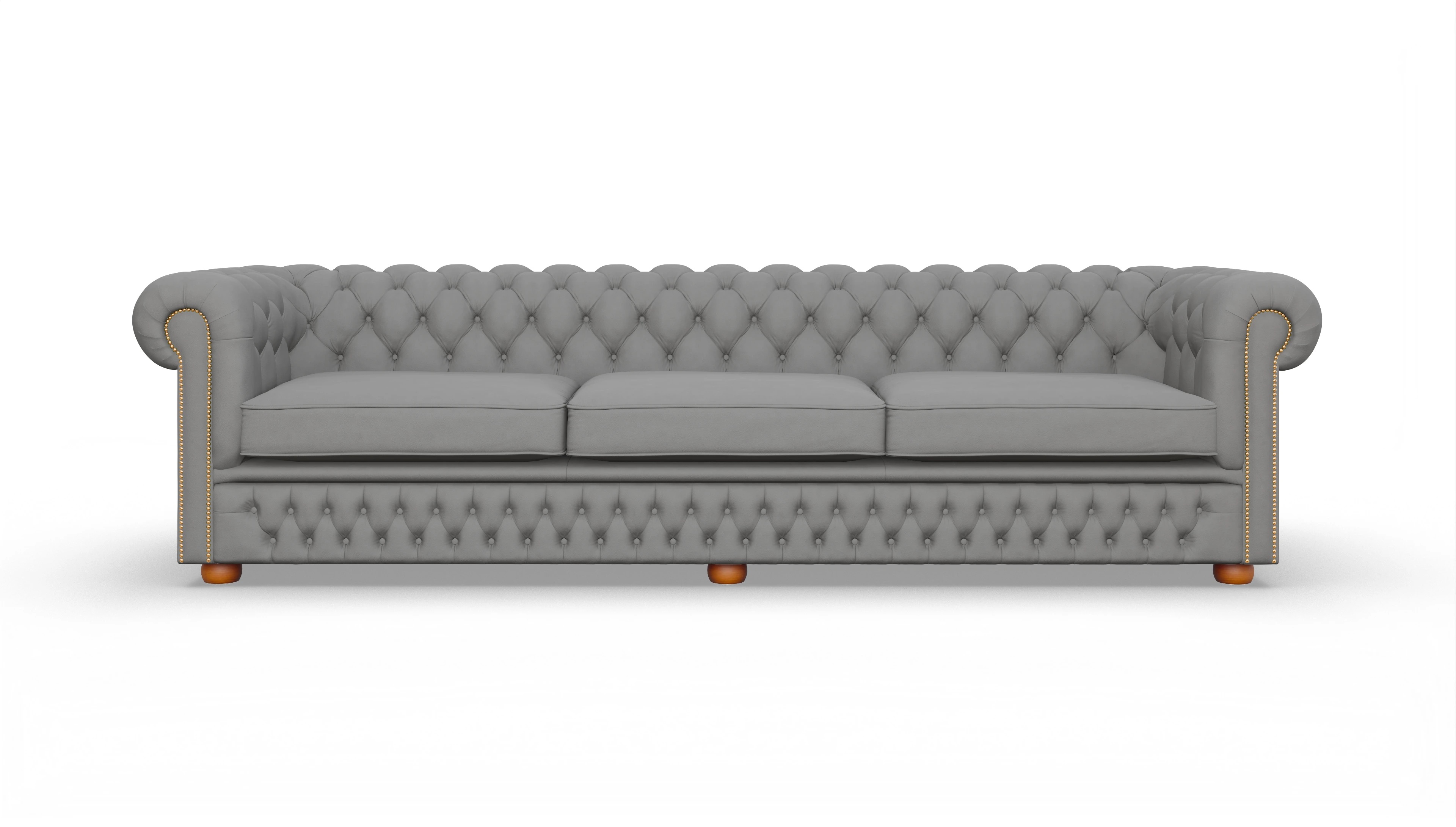 Ansicht des Produktes Islington 4-Sitzer in Leder grau