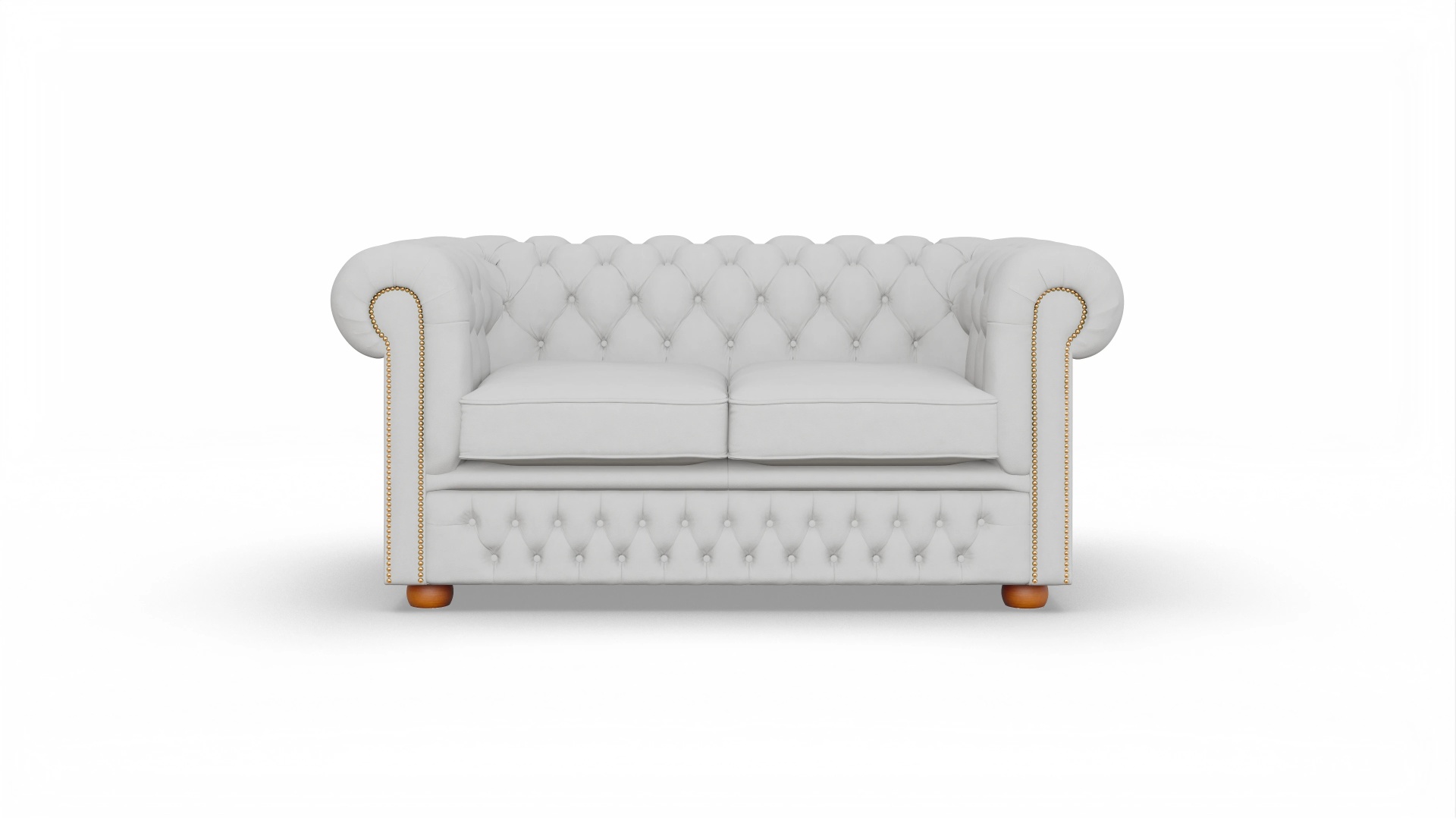 Chesterfield Sofa Islington Ansicht des Produktes Islington 2-Sitzer in Leder weiß