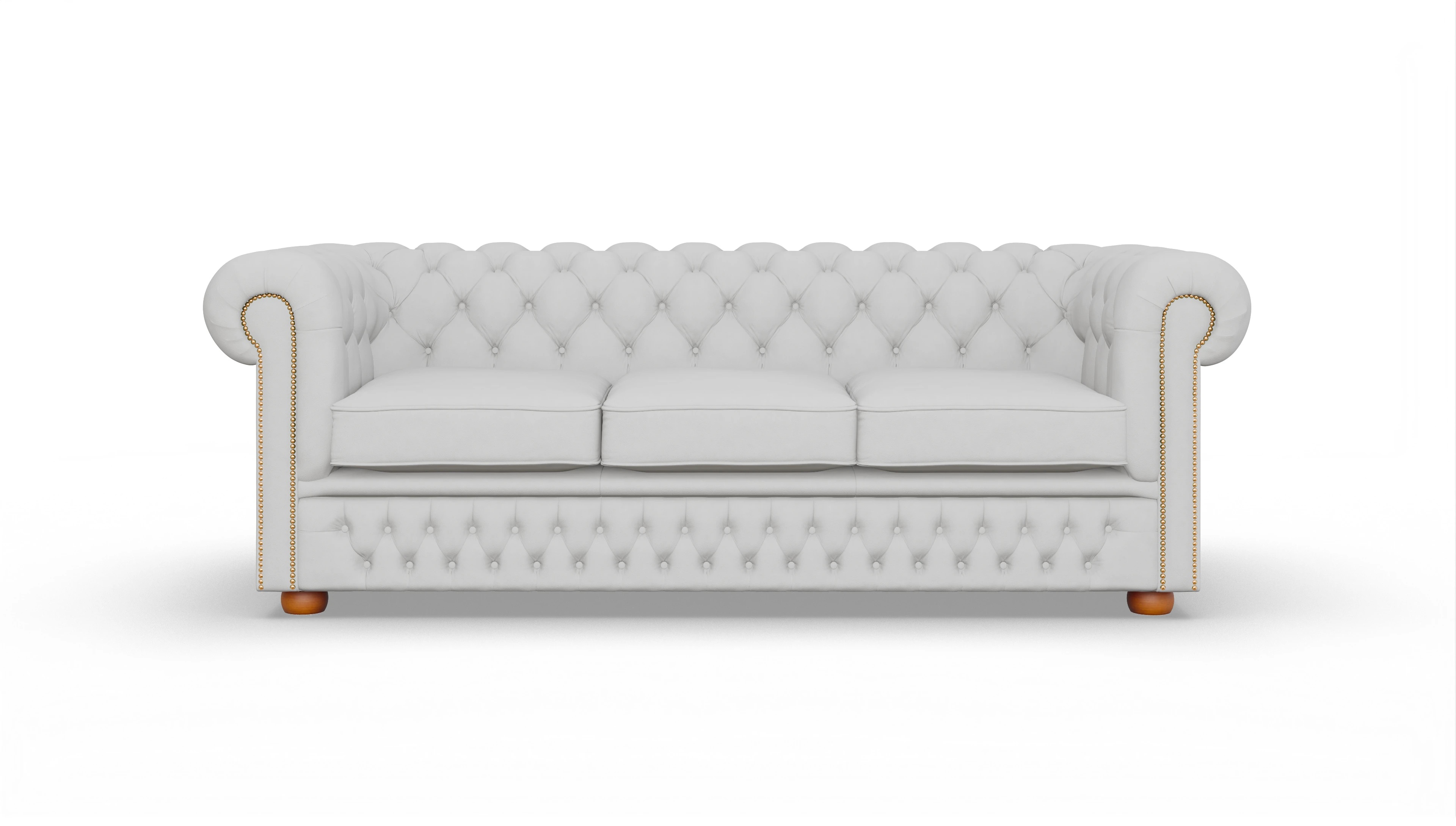 Ansicht des Produktes Islington 3-Sitzer in Leder weiß