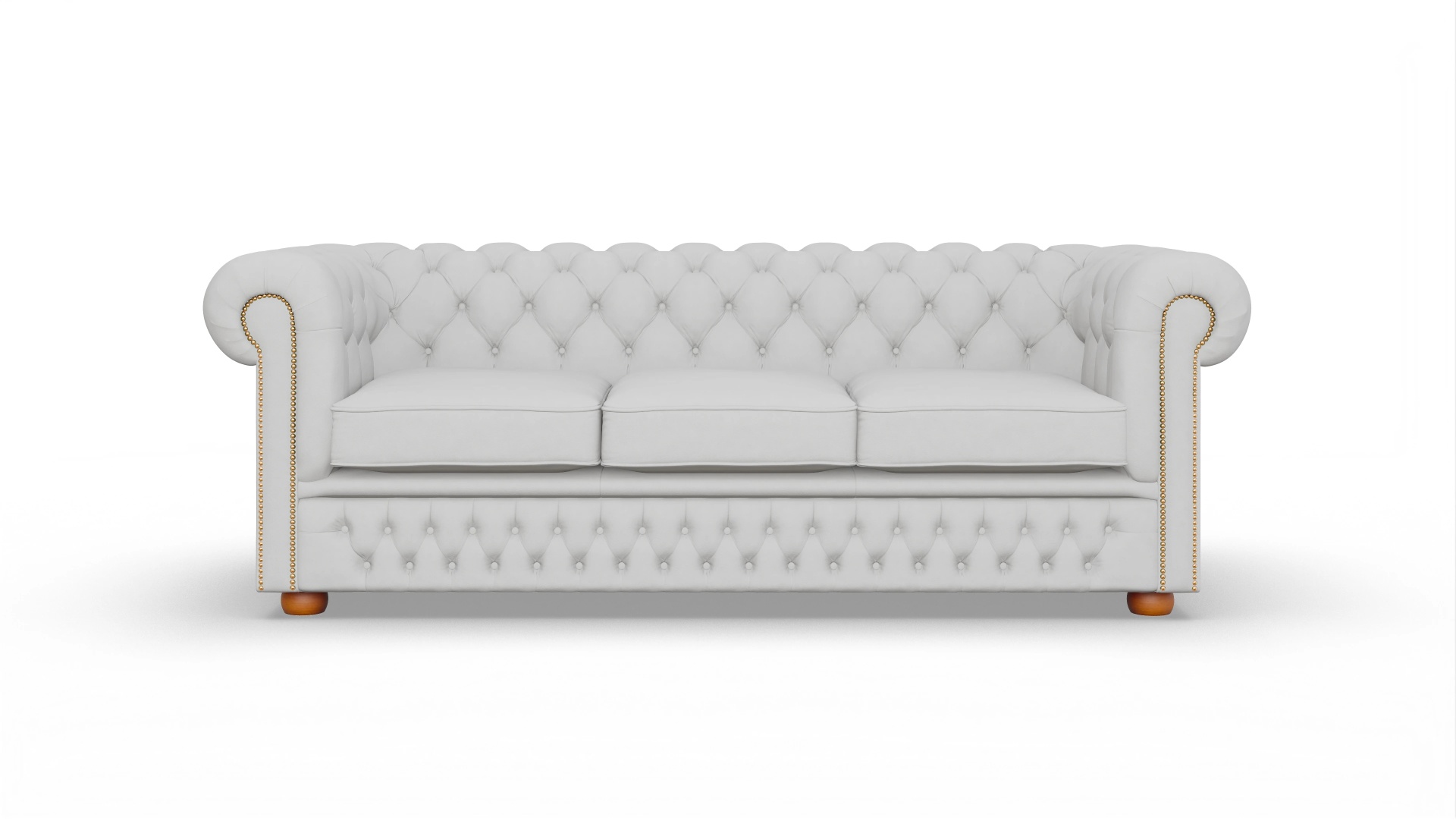 Chesterfield Sofa Islington Ansicht des Produktes Islington 3-Sitzer in Leder weiß