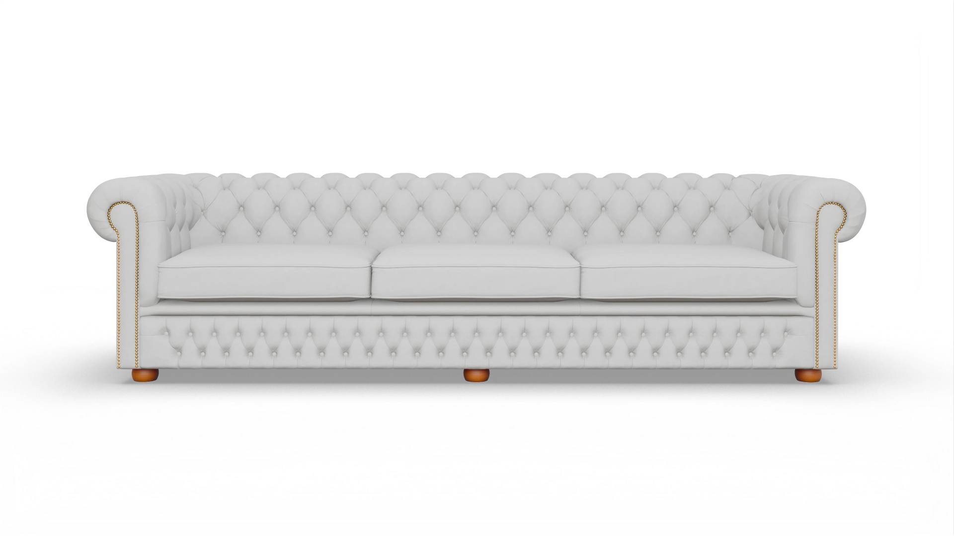 Chesterfield Sofa Islington Ansicht des Produktes Islington 4-Sitzer in Leder weiß