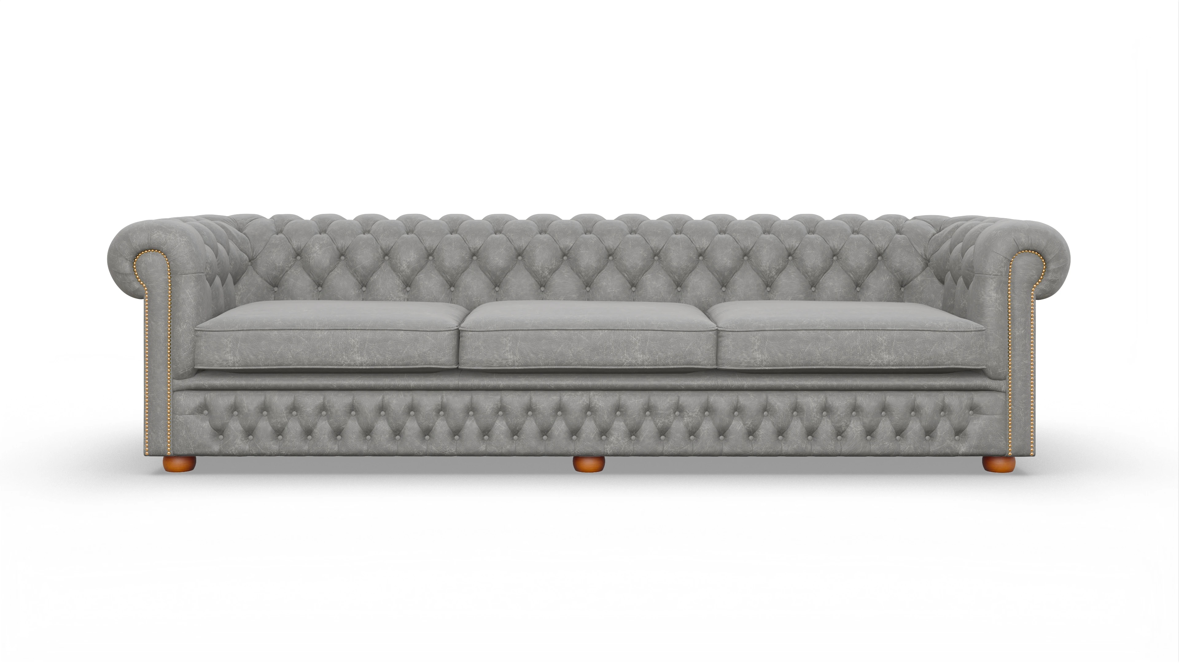 Ansicht des Produktes Islington 4-Sitzer in Leder grau