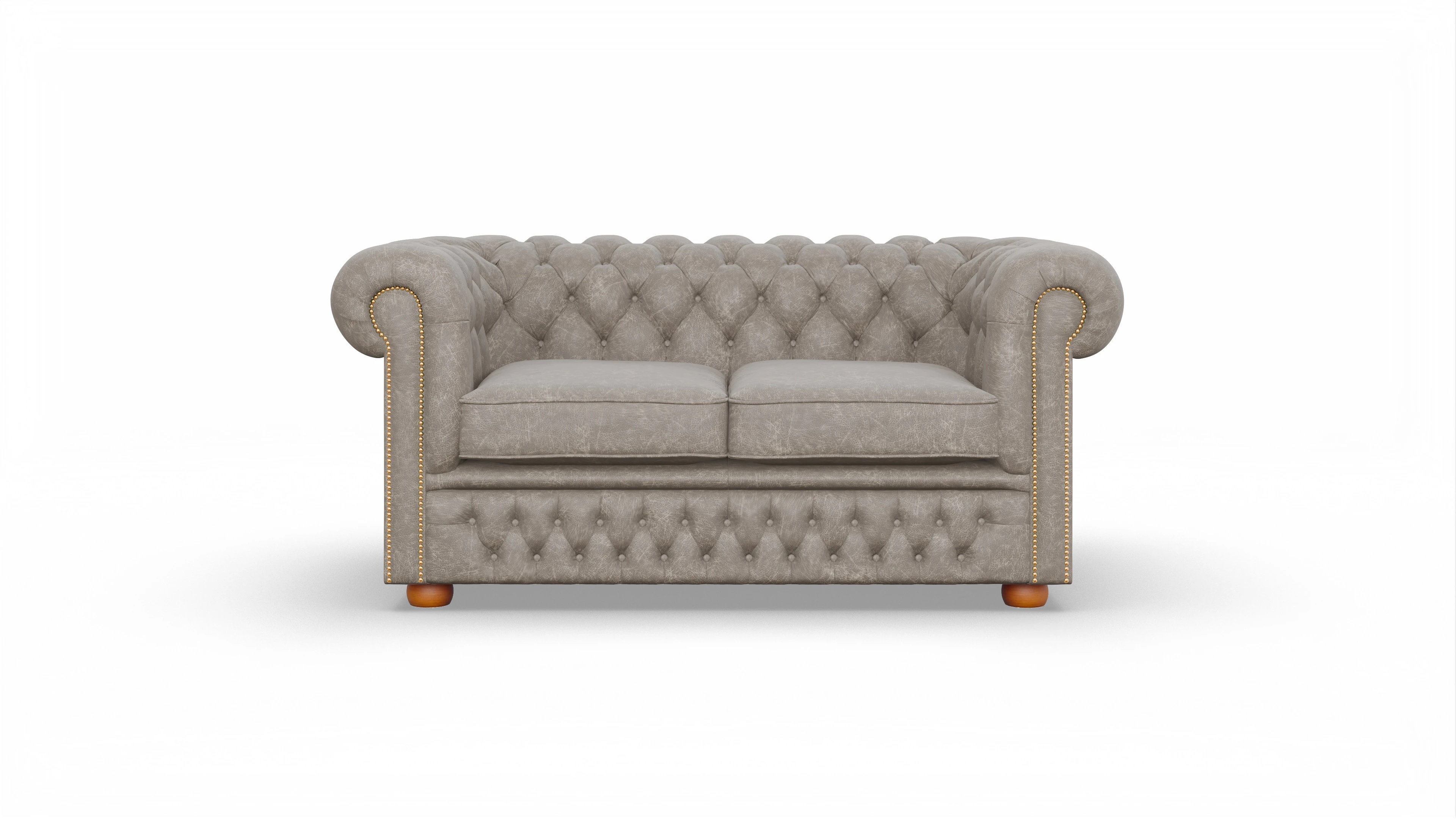 Ansicht des Produktes Islington 2-Sitzer in Leder grau