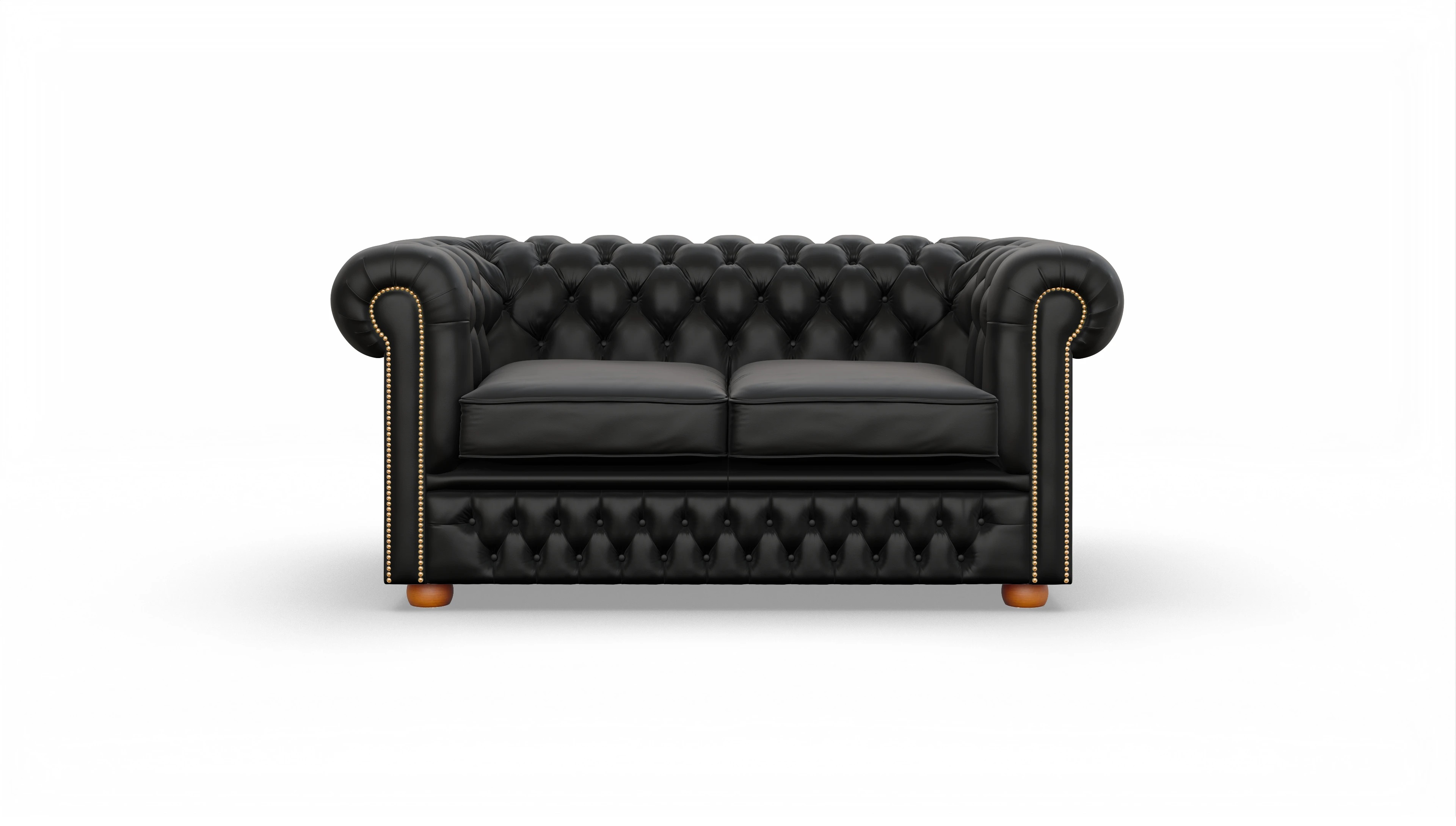 Ansicht des Produktes Islington 2-Sitzer in Leder schwarz