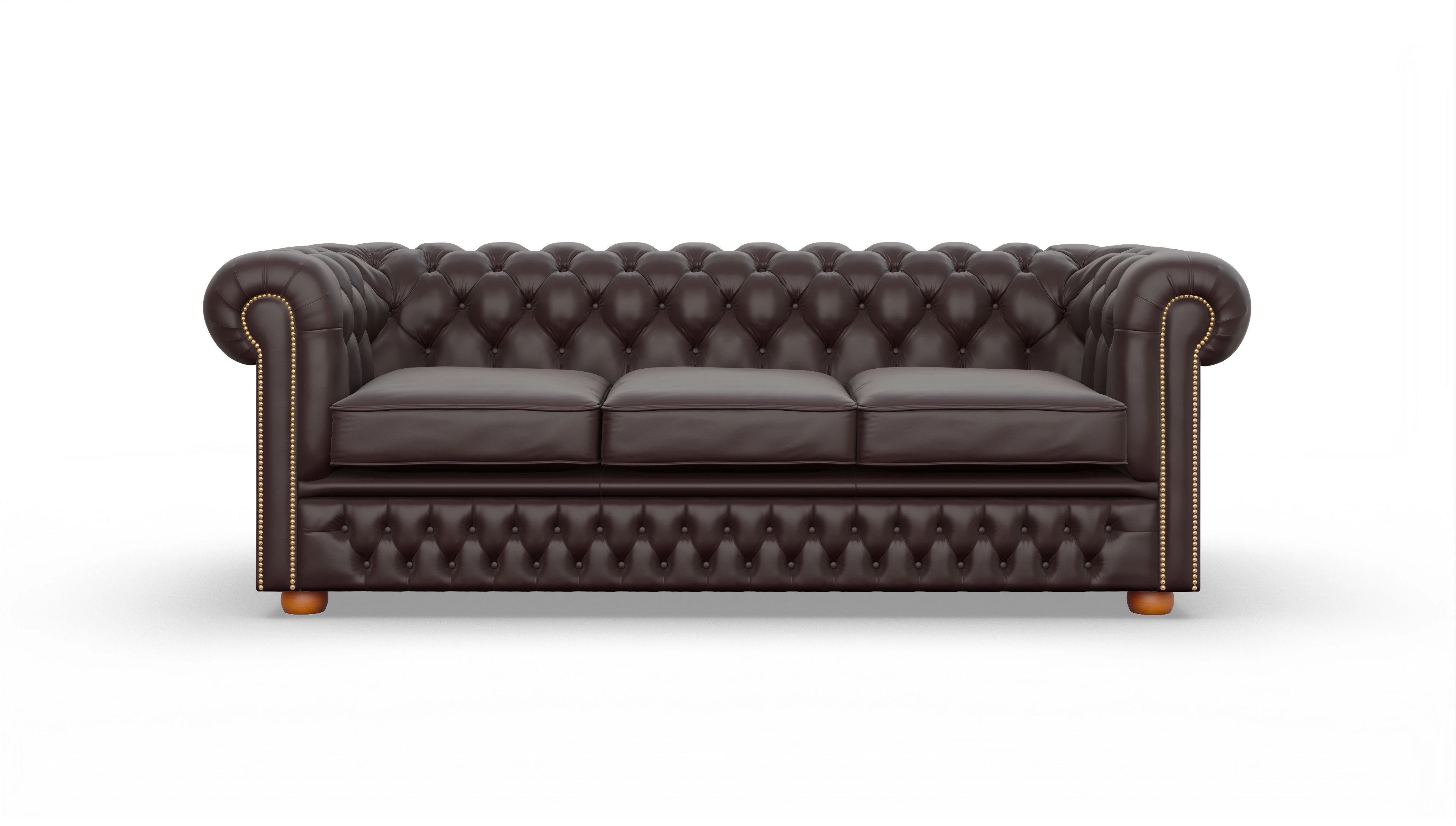 Ansicht des Produktes Islington 3-Sitzer in Leder braun