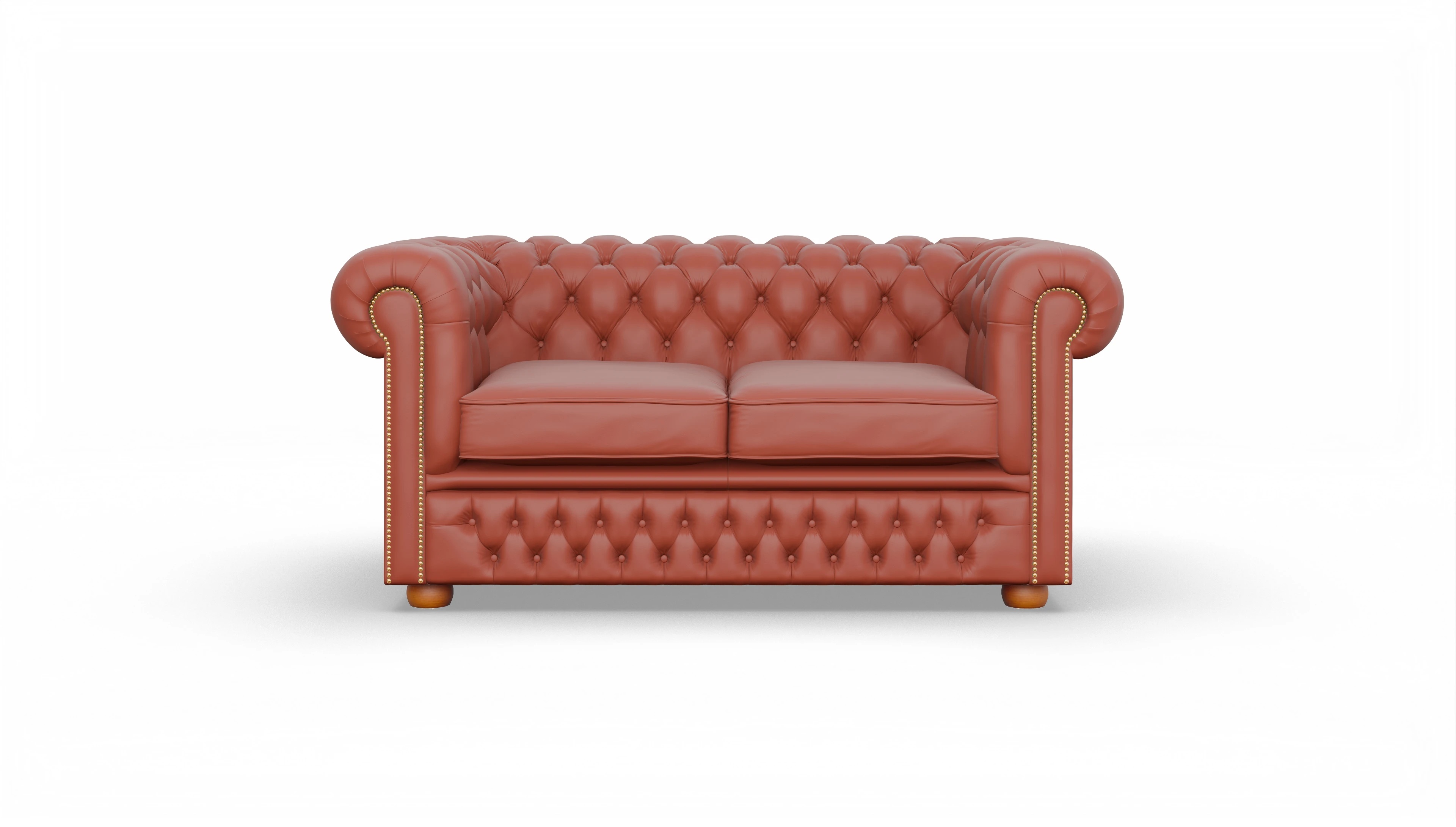 Ansicht des Produktes Islington 2-Sitzer in Leder orange