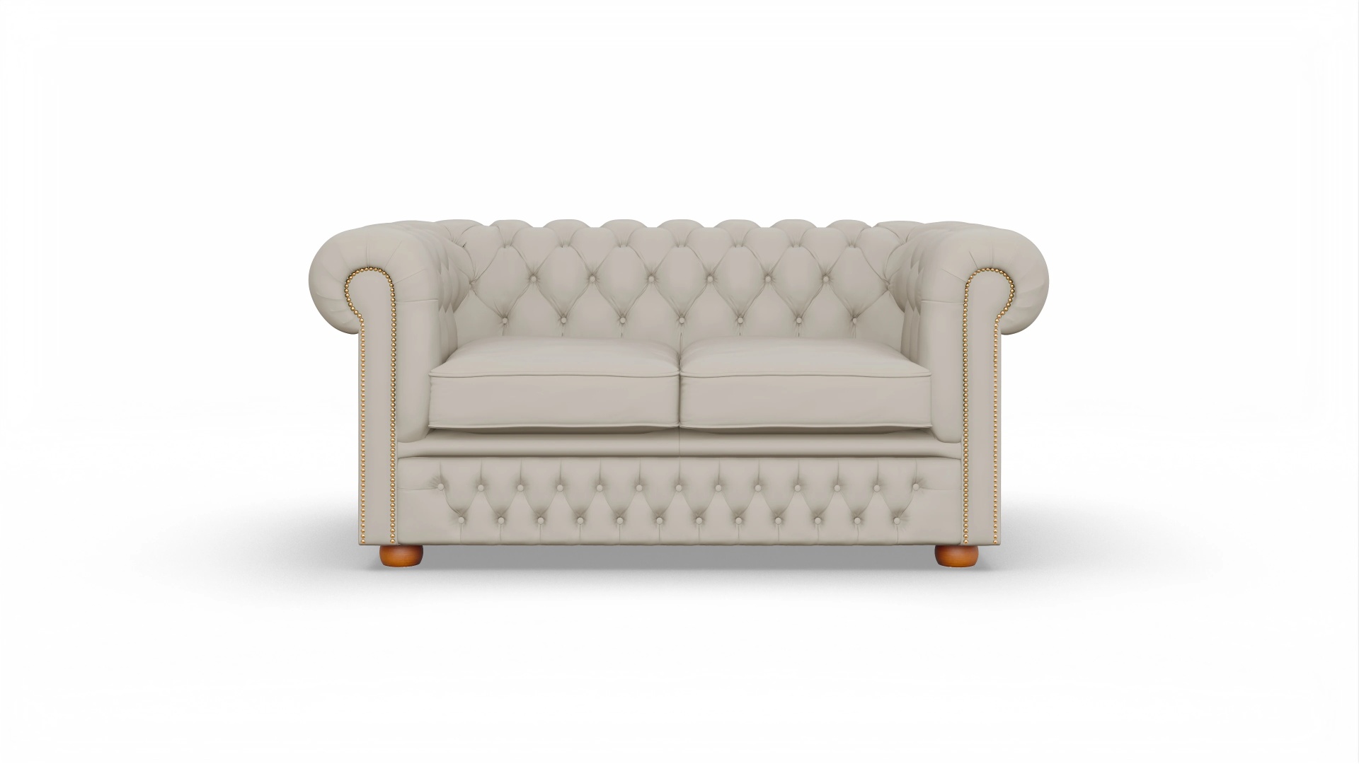 Chesterfield Sofa Islington Ansicht des Produktes Islington 2-Sitzer in Leder weiß
