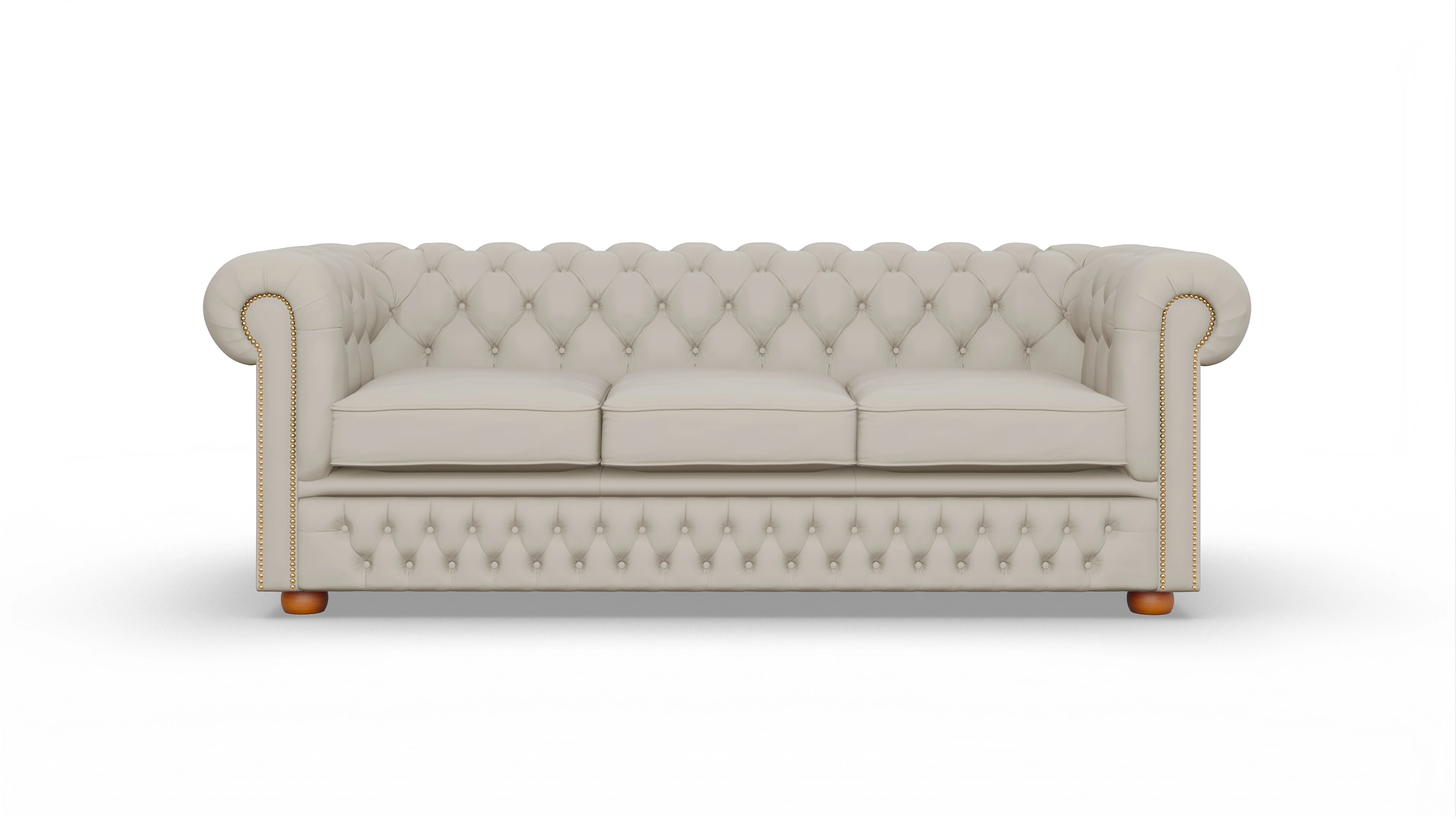 Ansicht des Produktes Islington 3-Sitzer in Leder weiß